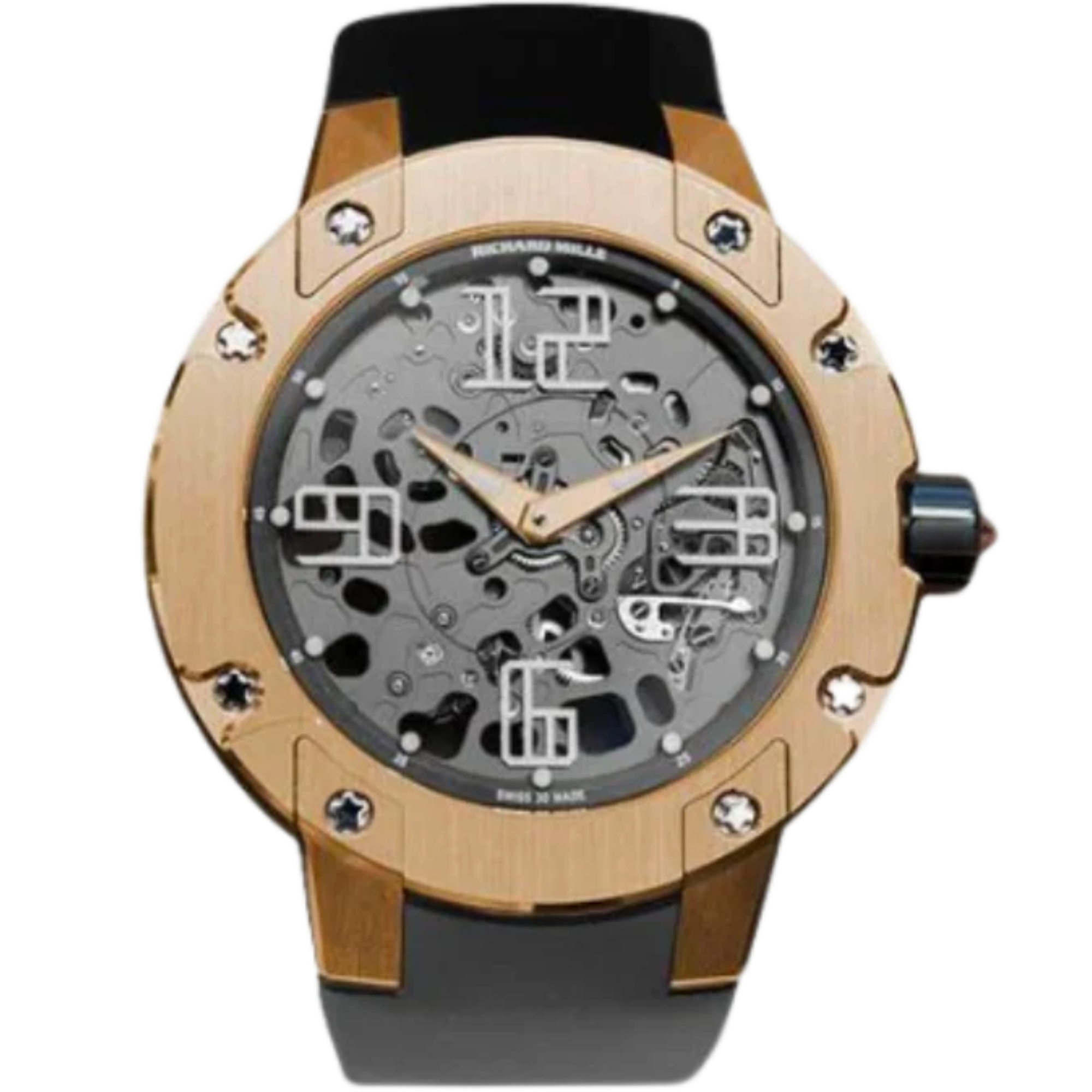 RM 033 Extra Flat Automatic Rubber Strap  Rose Gold Case - Richard Mille