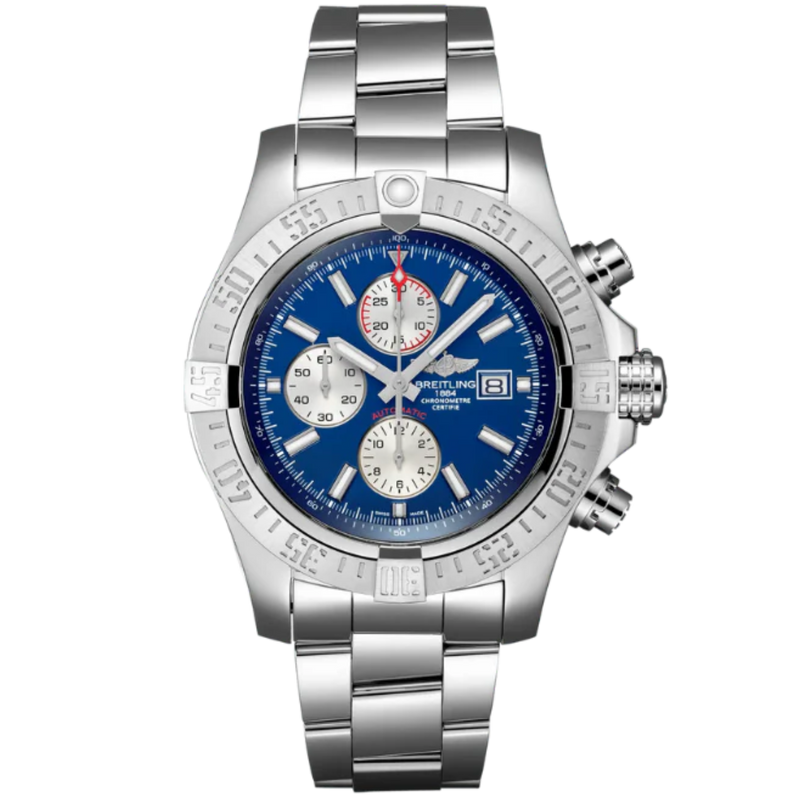SUPER AVENGER II 48 MM STAINLESS STEEL WITH BLUE DIAL - Breitling