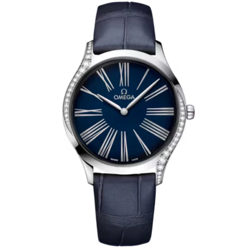 DE VILLE TRÉSOR 36 MM STAINLESS STEEL WITH BLUE DIAL - Omega