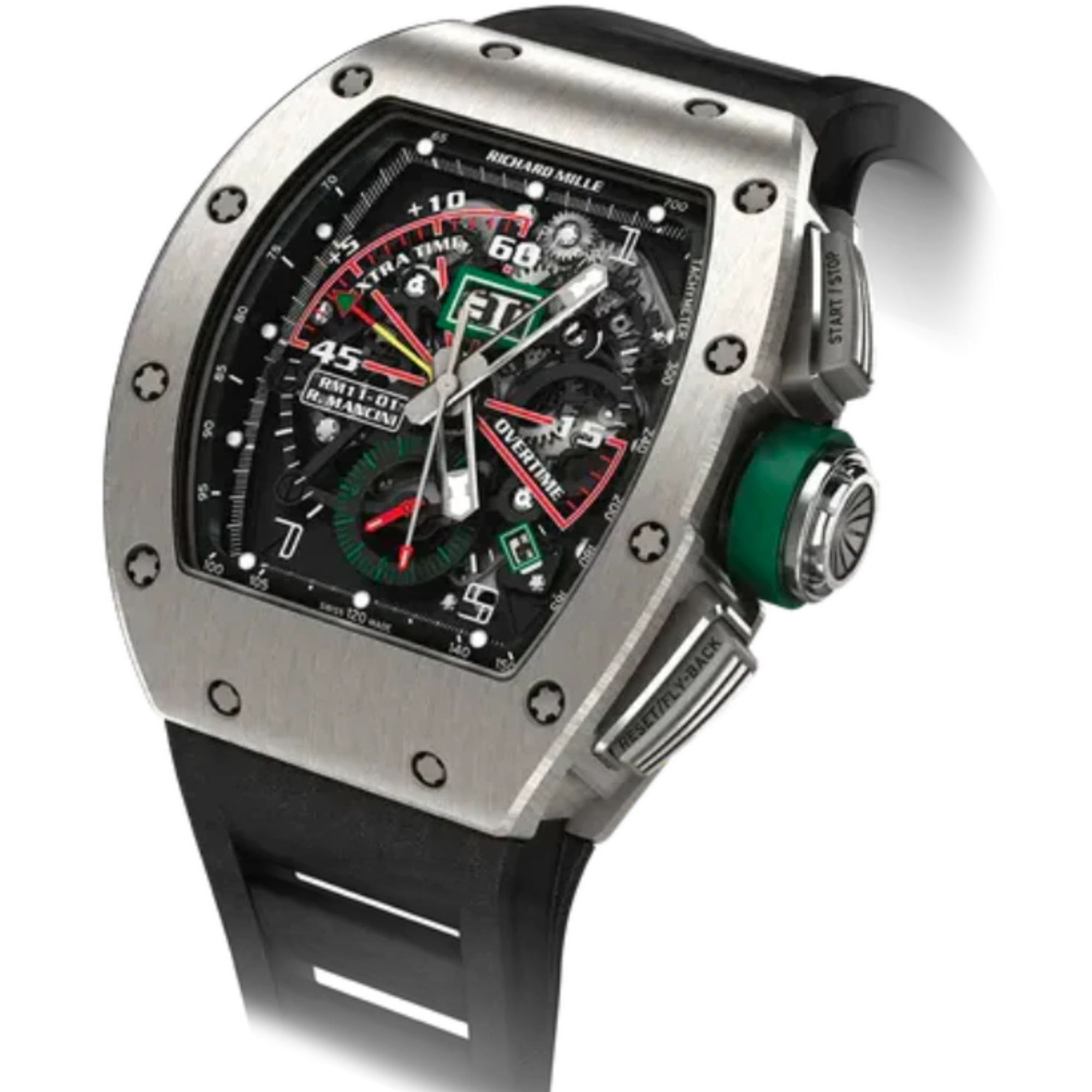 RM 011-01 Roberto Mancini Flyback Chronograph Automatic Rubber Titanium Case - Richard Mille