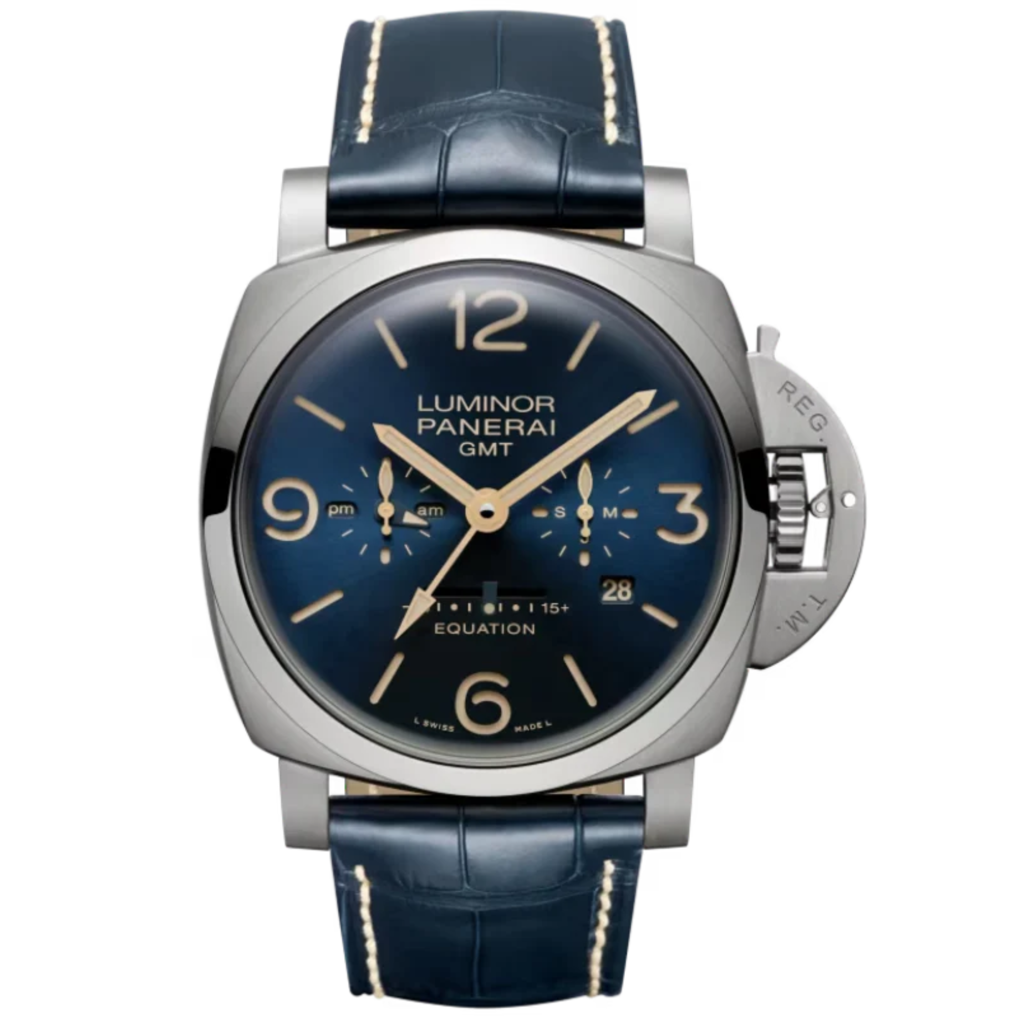 LUMINOR EQUATION OF TIME PAM00670 47 MM TITANIUM WITH BLUE DIAL - Panerai