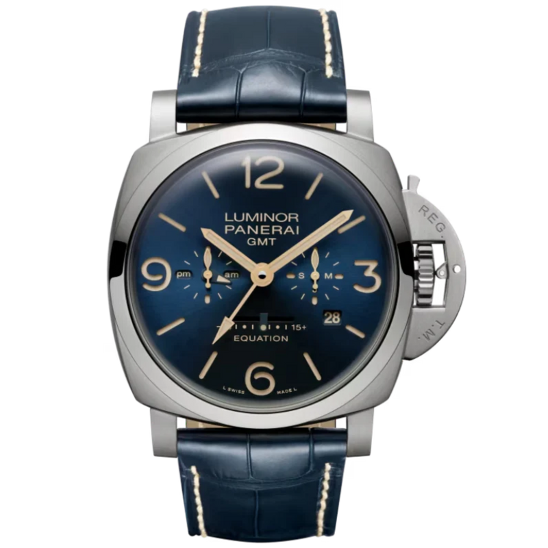 LUMINOR EQUATION OF TIME PAM00670 47 MM TITANIUM WITH BLUE DIAL - Panerai