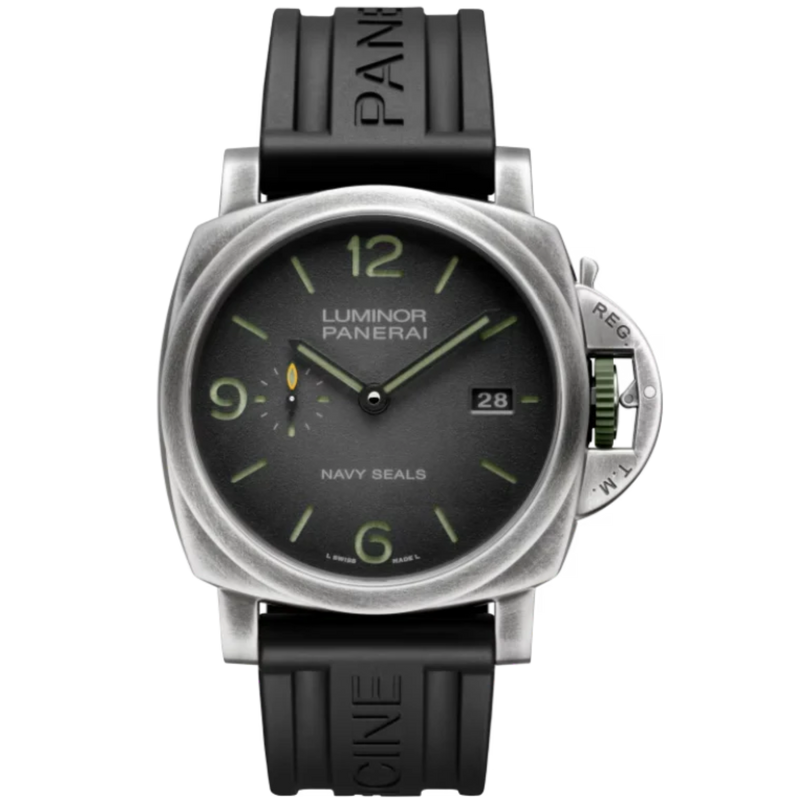 LUMINOR MARINA NAVY SEALS PAM01412 44 MM STAINLESS STEEL WITH DARK GREY DIAL - Panerai