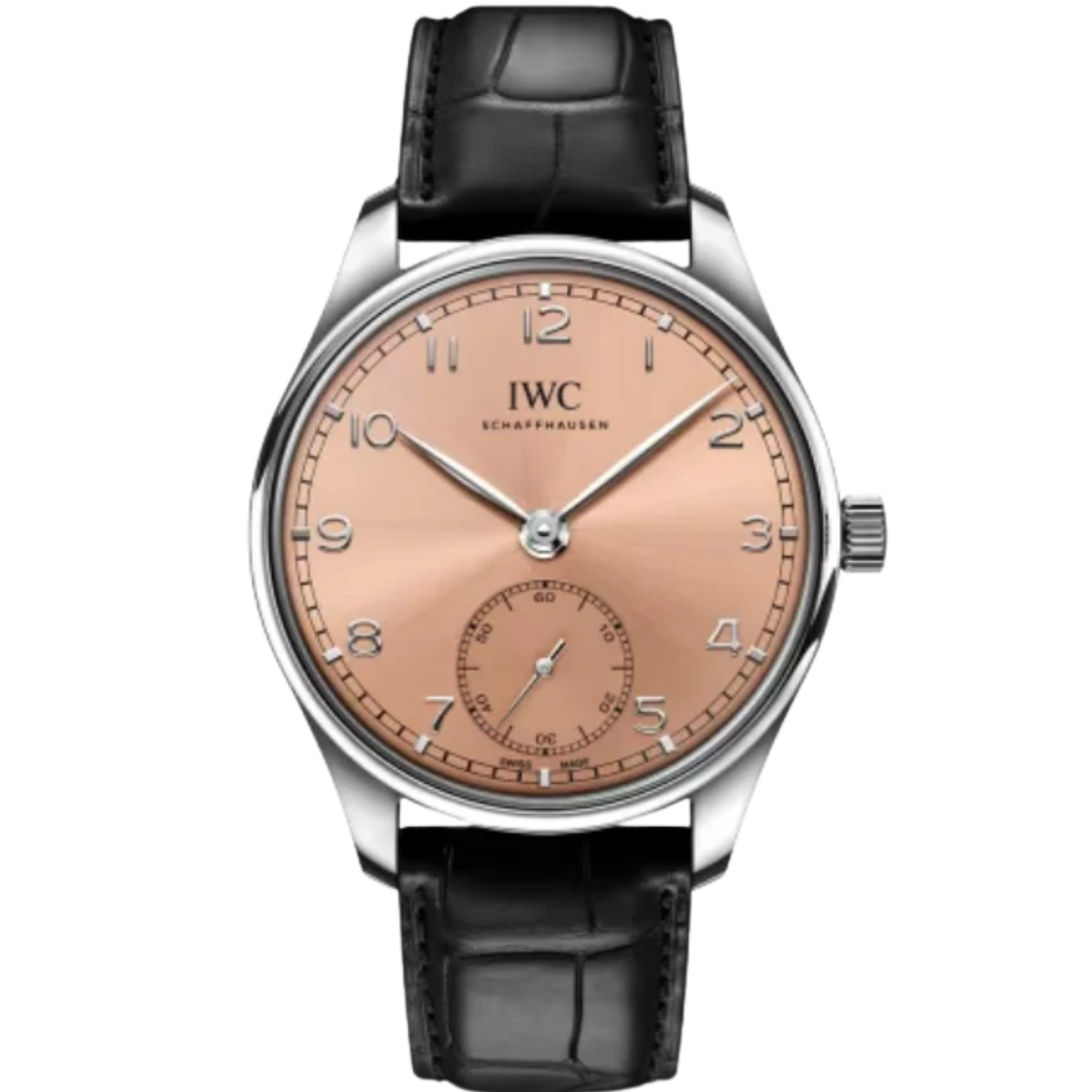 PORTUGIESER AUTOMATIC 40 MM STAINLESS STEEL WITH PINK DIAL - IWC