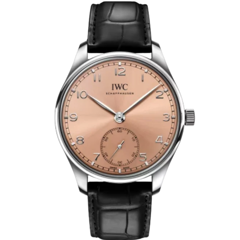 PORTUGIESER AUTOMATIC 40 MM STAINLESS STEEL WITH PINK DIAL - IWC