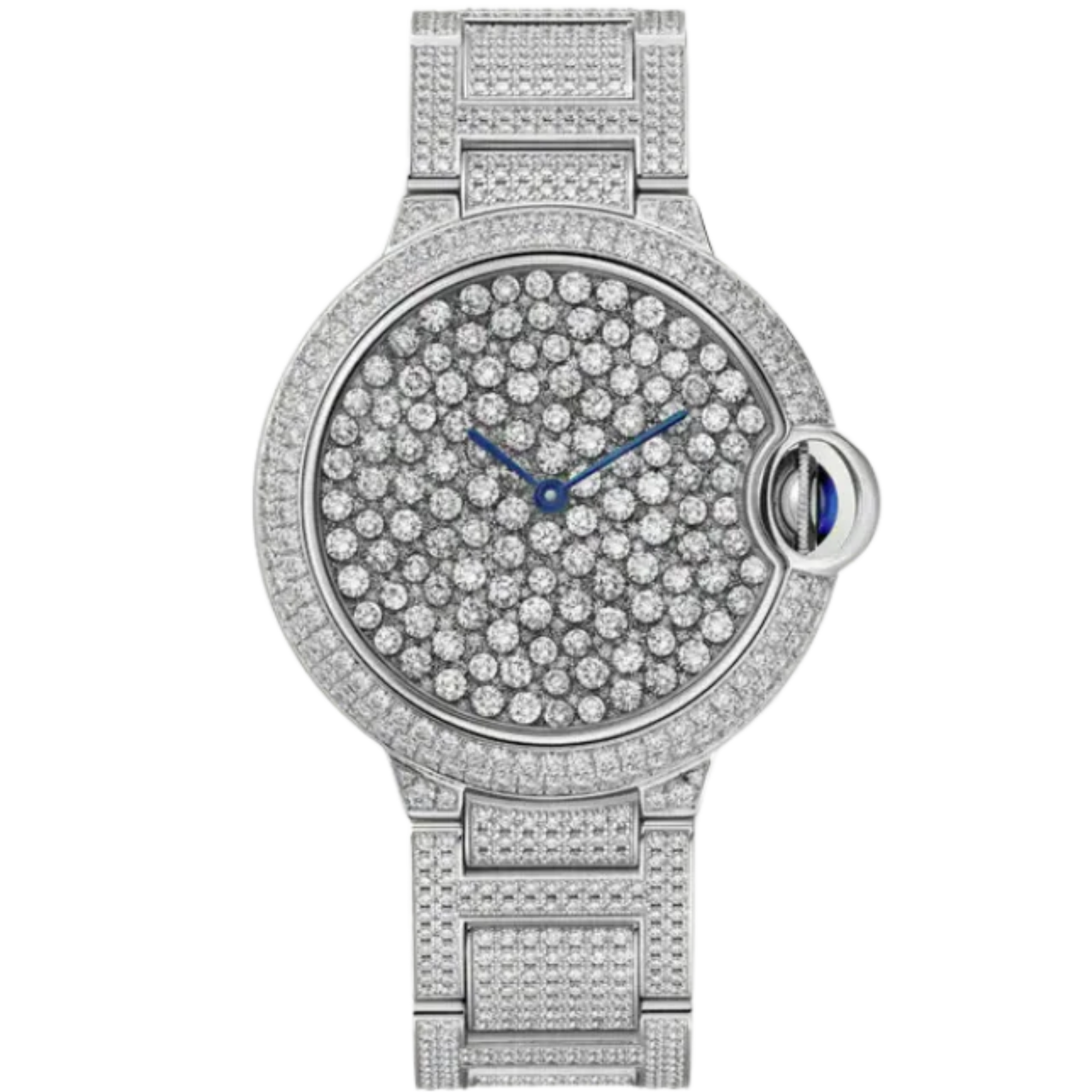 BALLON BLEU DE CARTIER 37 MM 18K WHITE GOLD WITH WHITE GOLD DIAL - Cartier