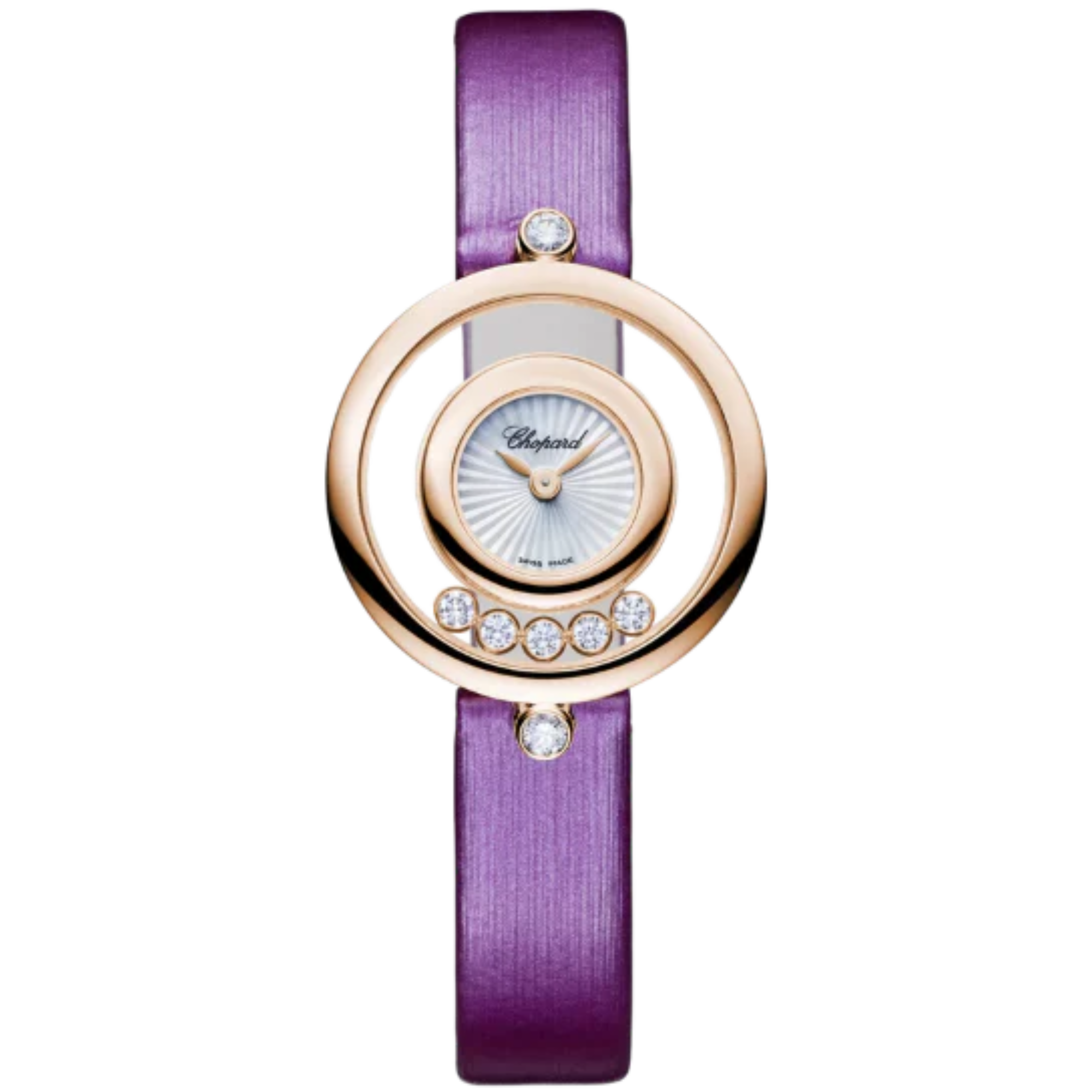 HAPPY DIAMONDS ICONS 26 MM ETHICAL ROSE GOLD WITH MOTHER OF PEARL DIAL - Chopard