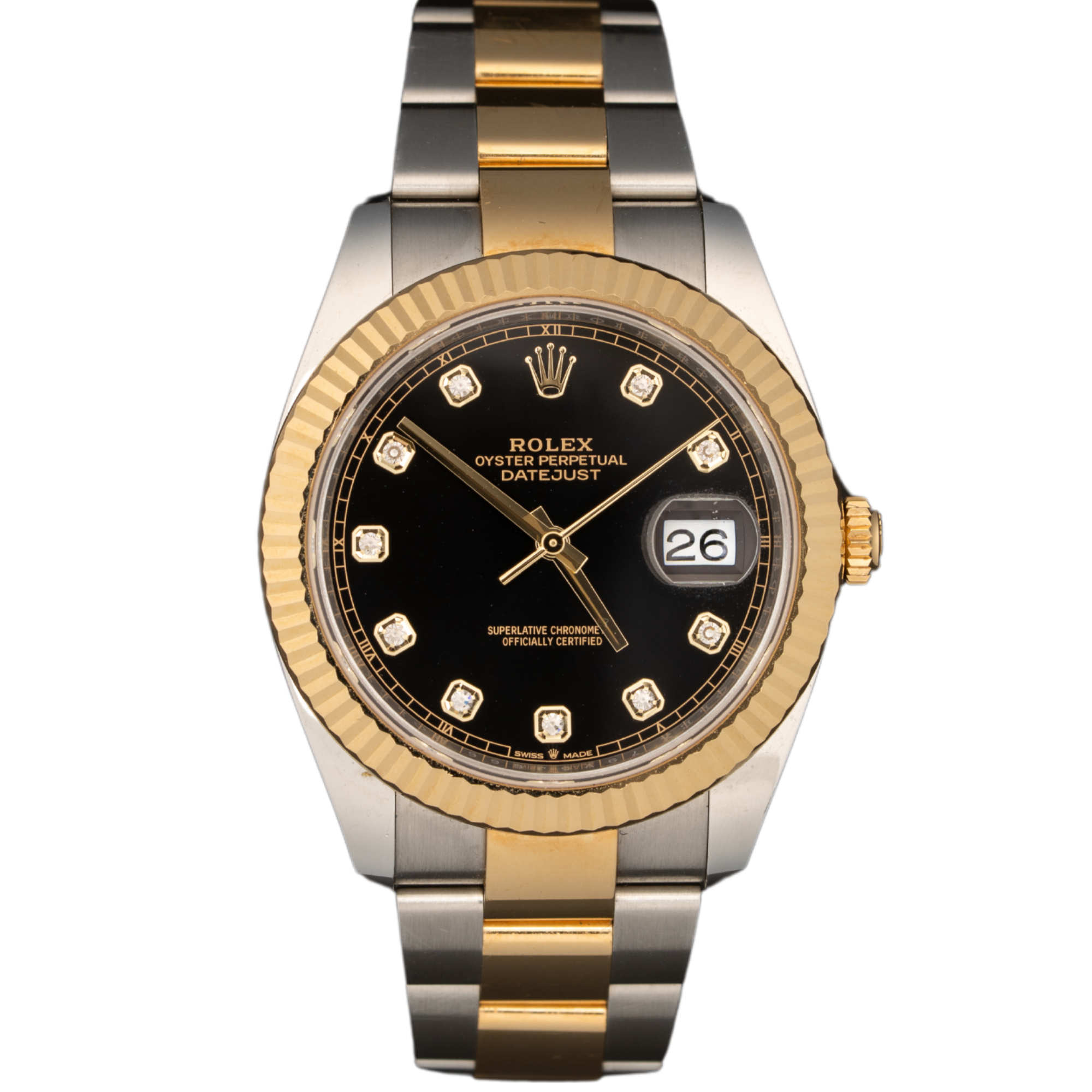 Rolex Datejust Ref. 126333G 41mm Two Tone YG/SS Black Diamond Dial - Rolex