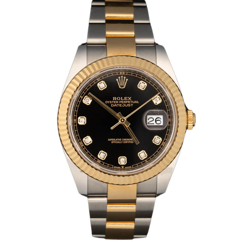 Rolex Datejust Ref. 126333G 41mm Two Tone YG/SS Black Diamond Dial - Rolex