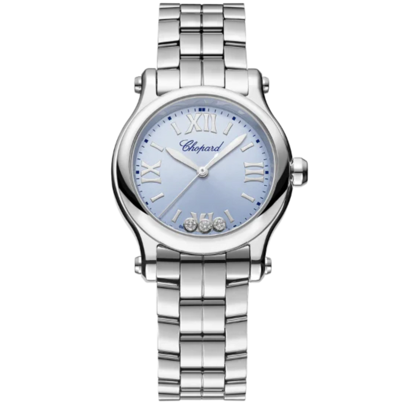 HAPPY SPORT 30 MM LUCENT STEEL™ WITH BLUE DIAL - Chopard