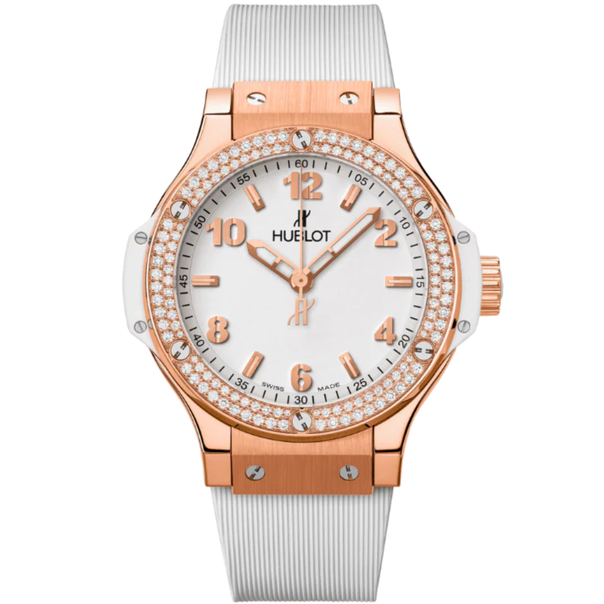 Big Bang 38mm GOLD WHITE DIAMONDS - Hublot