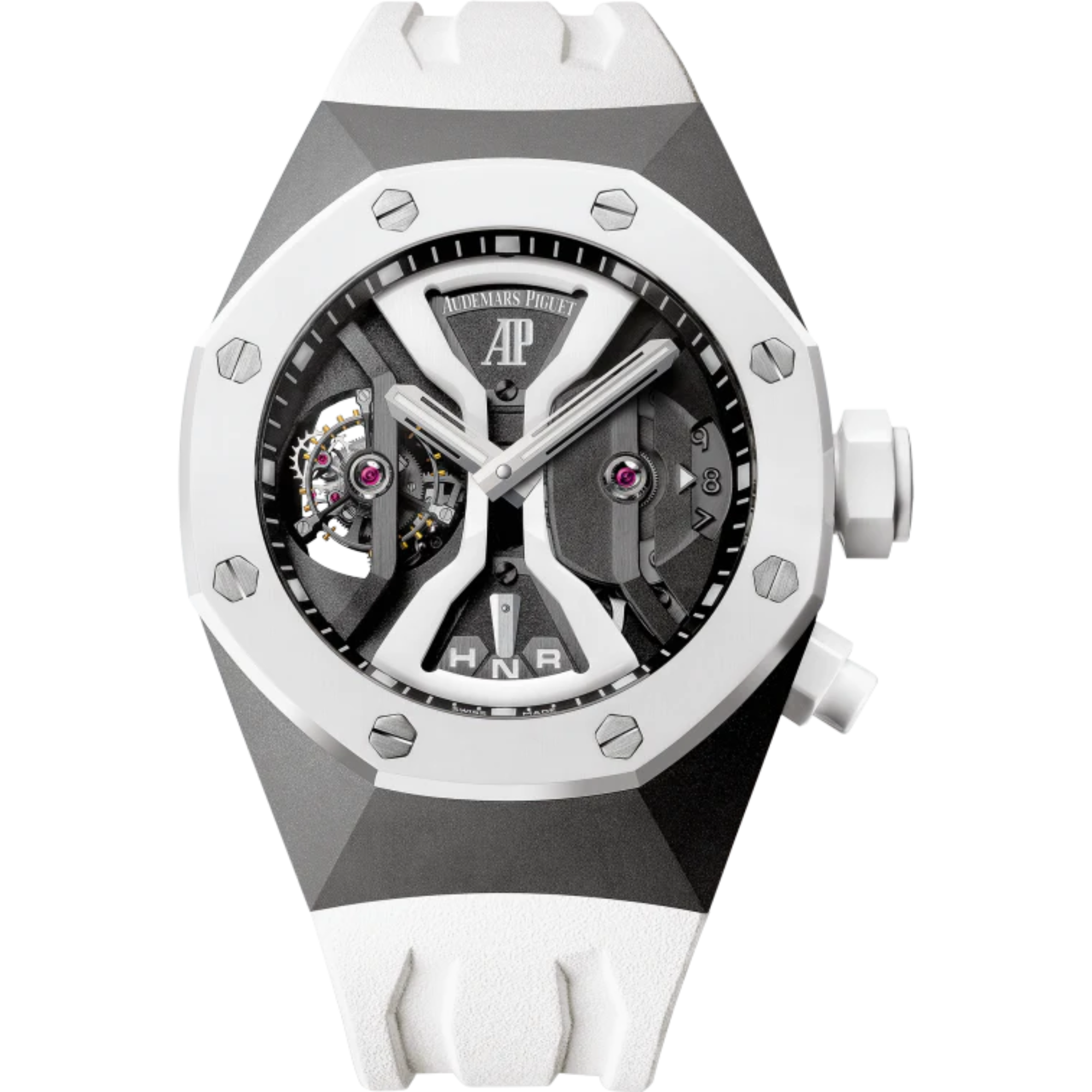Royal Oak Concept 44mm GMT Tourbillon White rubber strap Titanium case - Audemars Piguet