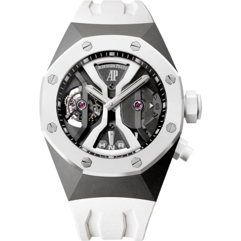 Royal Oak Concept 44mm GMT Tourbillon White rubber strap Titanium case - Audemars Piguet