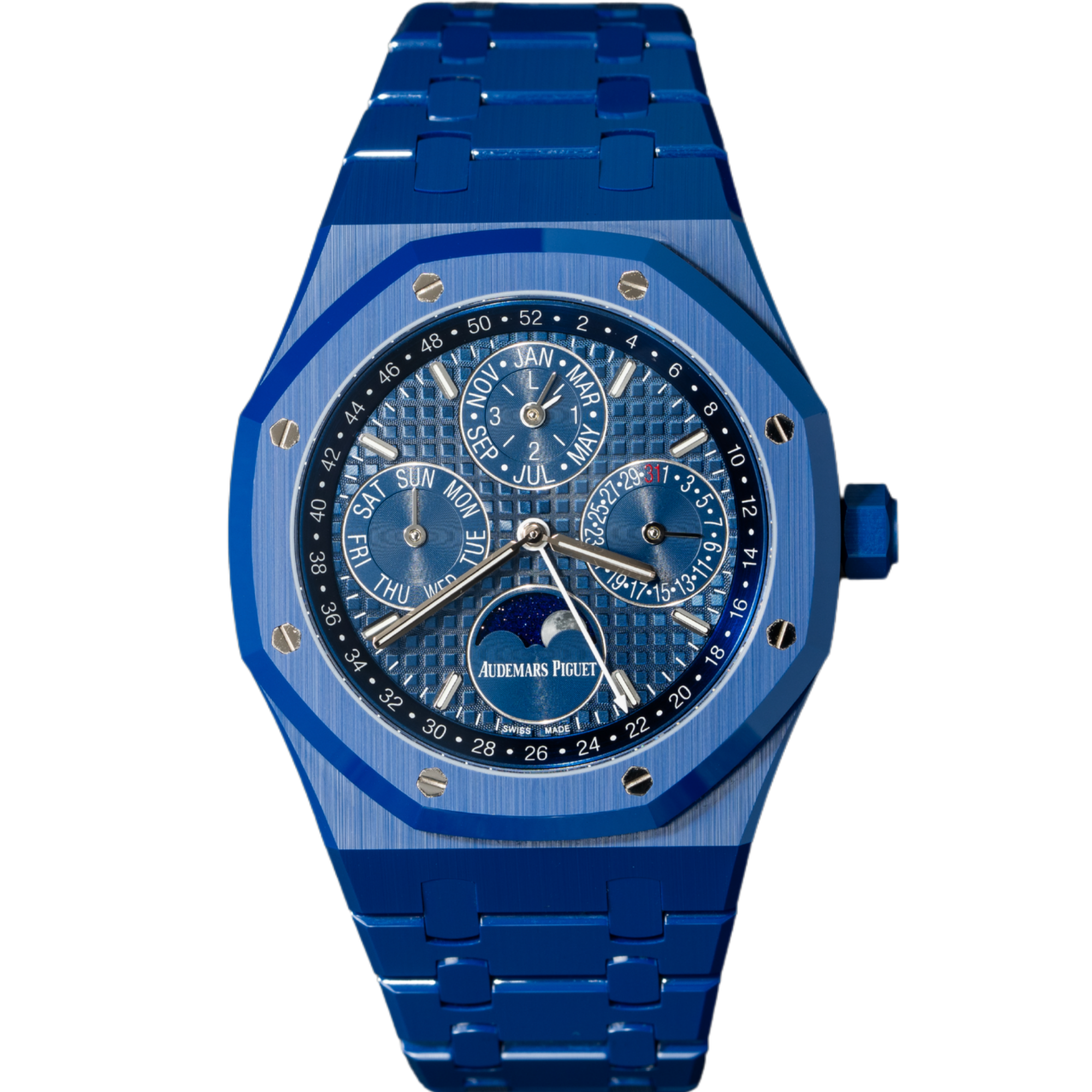 Audemars Piguet Royal Oak Perpetual Calendar Ref. 26579CS.OO.1225CS.01 41MM Ceramic Blue Dial - Audemars Piguet