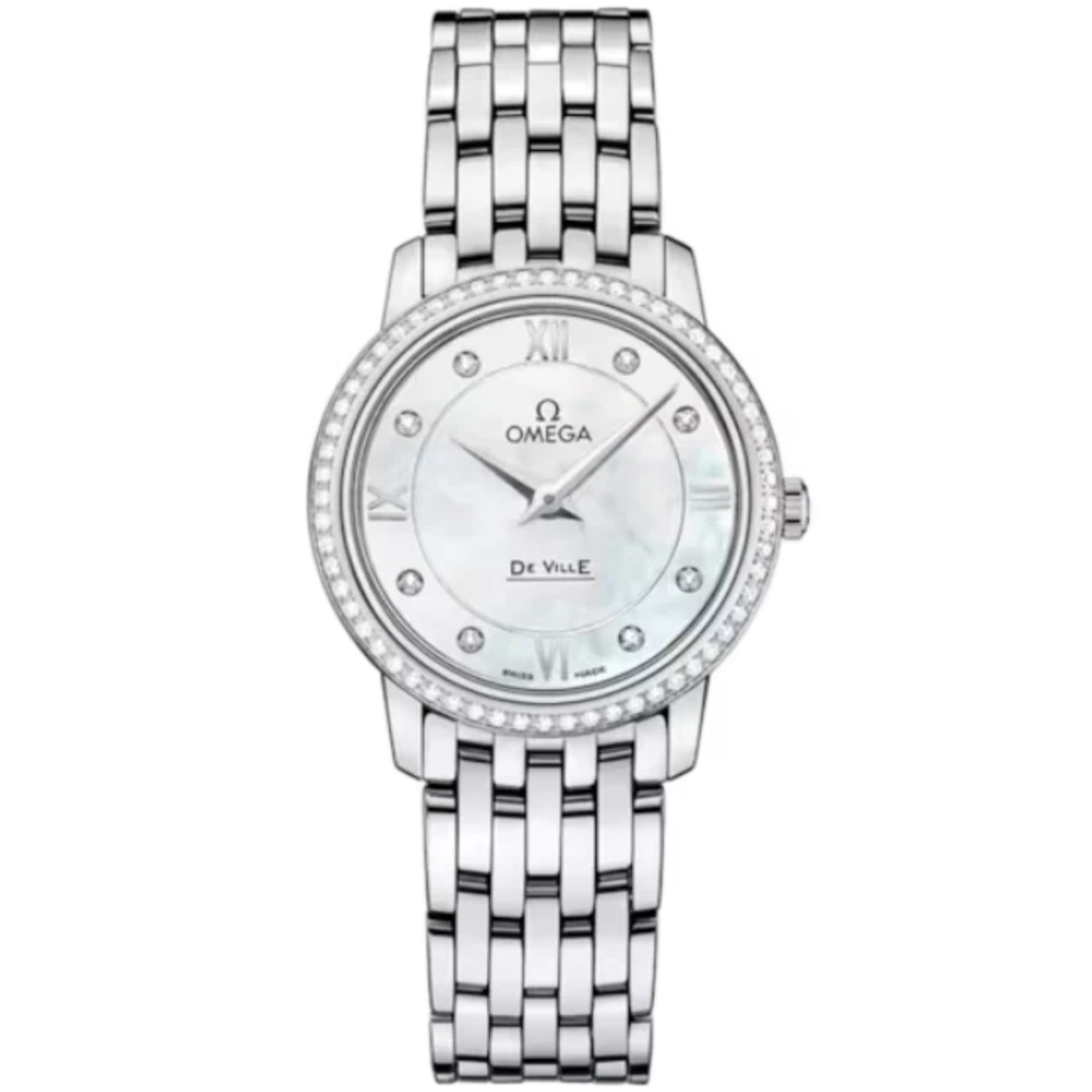 DE VILLE PRESTIGE 27 MM STAINLESS STEEL WITH MOTHER OF PEARL DIAL - Omega