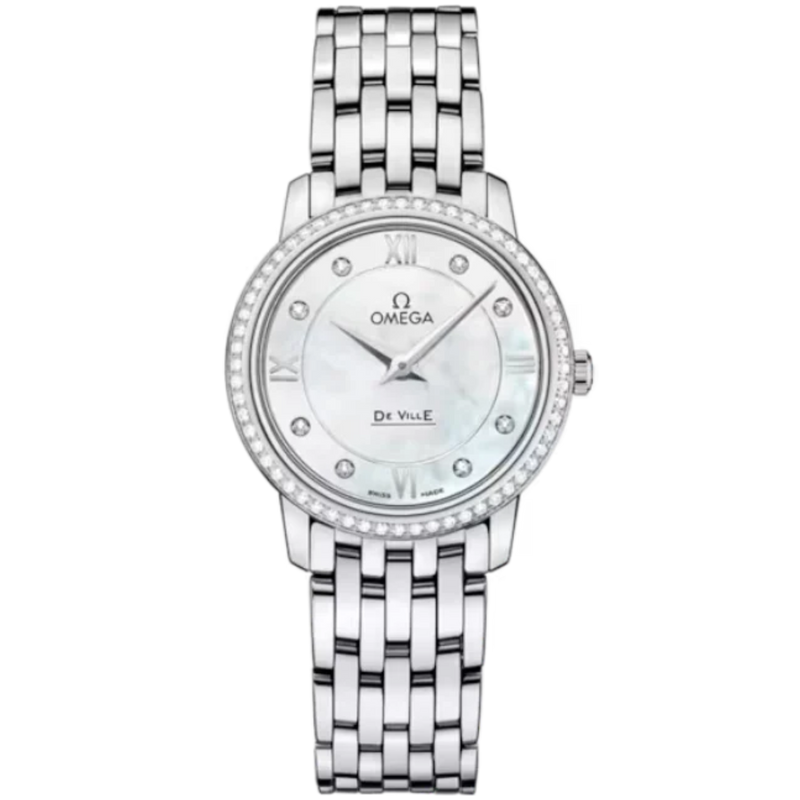 DE VILLE PRESTIGE 27 MM STAINLESS STEEL WITH MOTHER OF PEARL DIAL - Omega