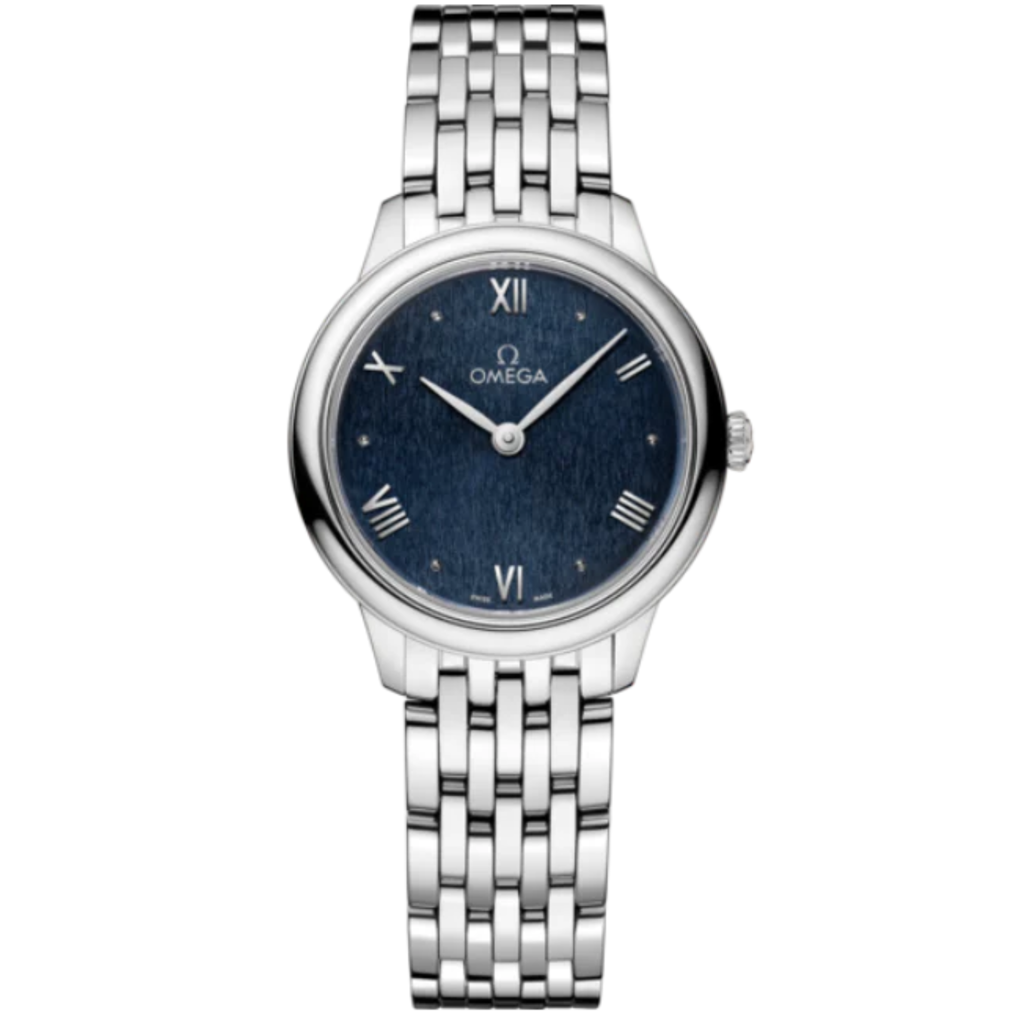 DE VILLE PRESTIGE 27 MM STAINLESS STEEL WITH BLUE DIAL - Omega