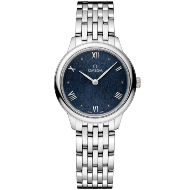 DE VILLE PRESTIGE 27 MM STAINLESS STEEL WITH BLUE DIAL - Omega