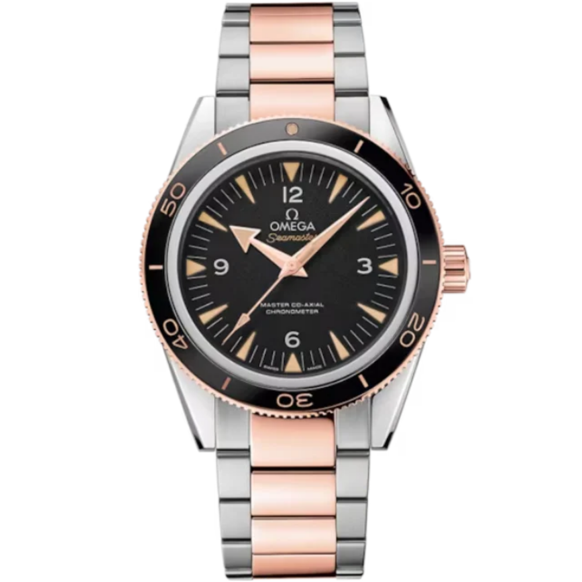SEAMASTER 300 41 MM STAINLESS STEEL - SEDNA™ GOLD WITH BLACK DIAL - Omega