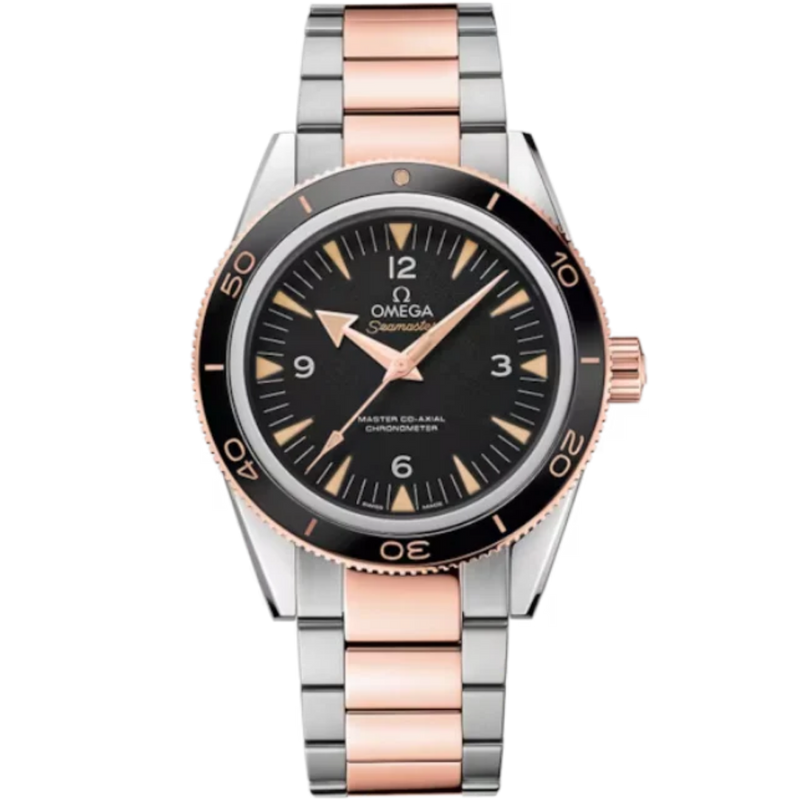 SEAMASTER 300 41 MM STAINLESS STEEL - SEDNA™ GOLD WITH BLACK DIAL - Omega
