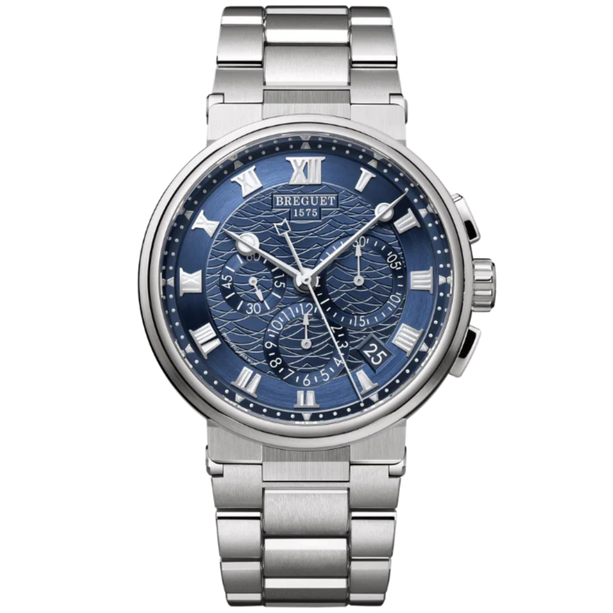 MARINE CHRONOGRAPHE 5527 42 WHITE GOLD WITH BLUE DIAL - Breguet