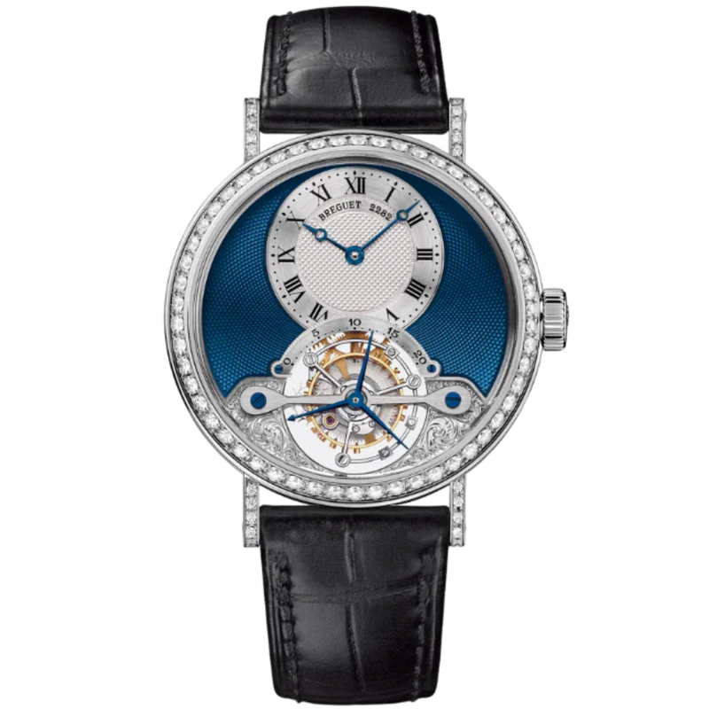 CLASSIQUE COMPLICATIONS 3358 35 MM 18K WHITE GOLD WITH BLUE ENAMEL COATING DIAL - Breguet