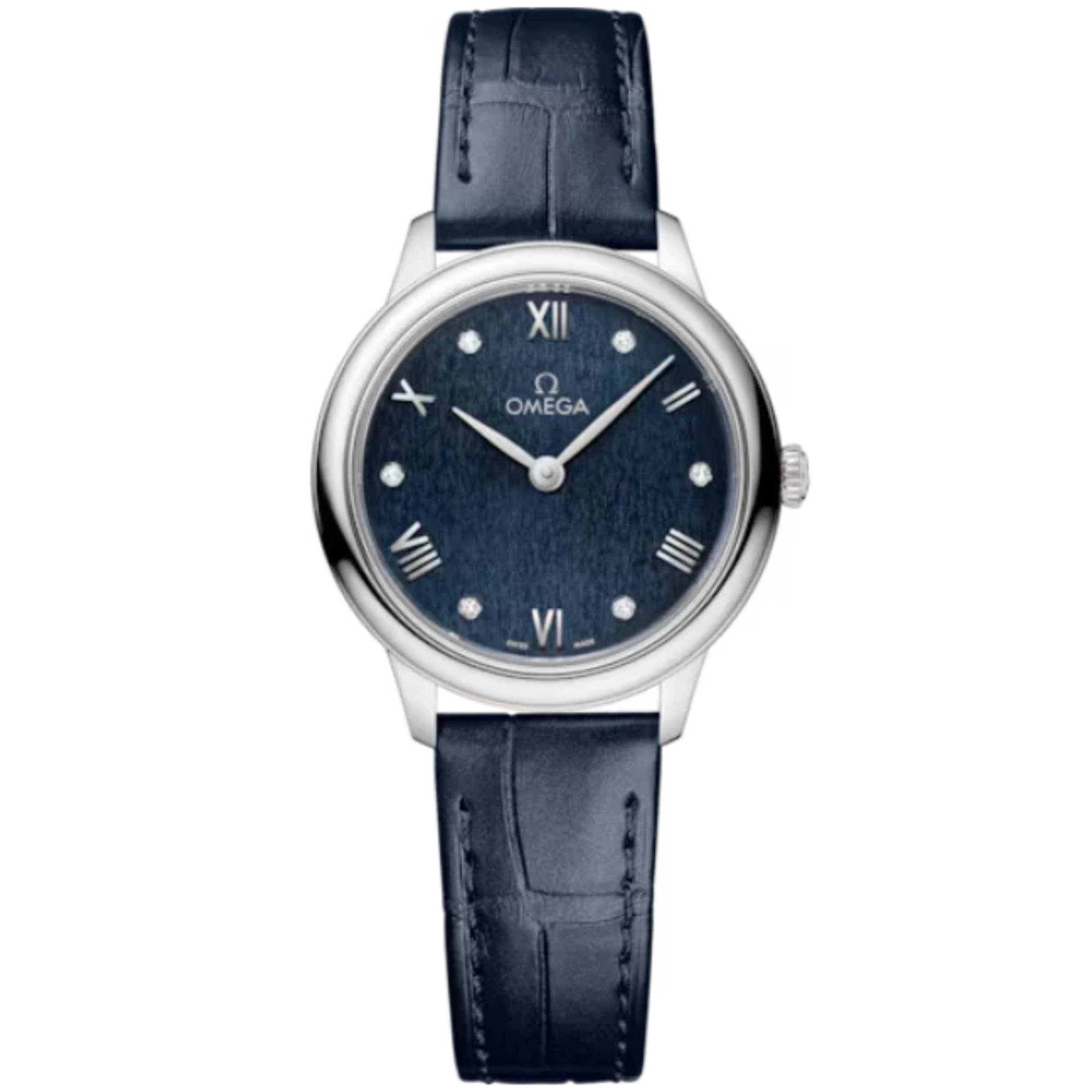 DE VILLE PRESTIGE 27 MM STAINLESS STEEL WITH BLUE DIAL - Omega