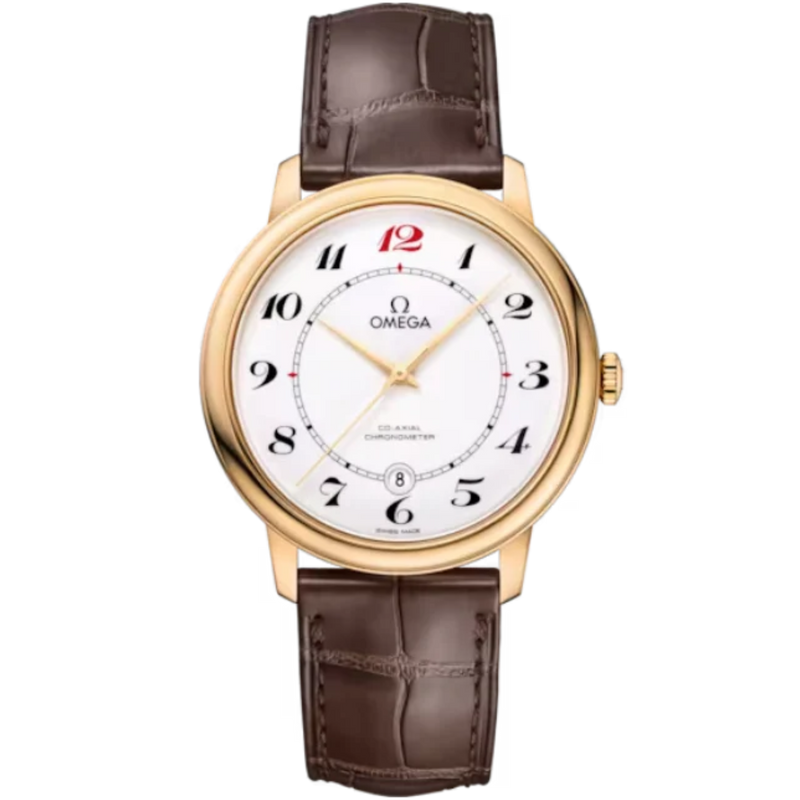 DE VILLE PRESTIGE 50TH ANNIVERSARY 39 MM YELLOW GOLD WITH WHITE DIAL - Omega