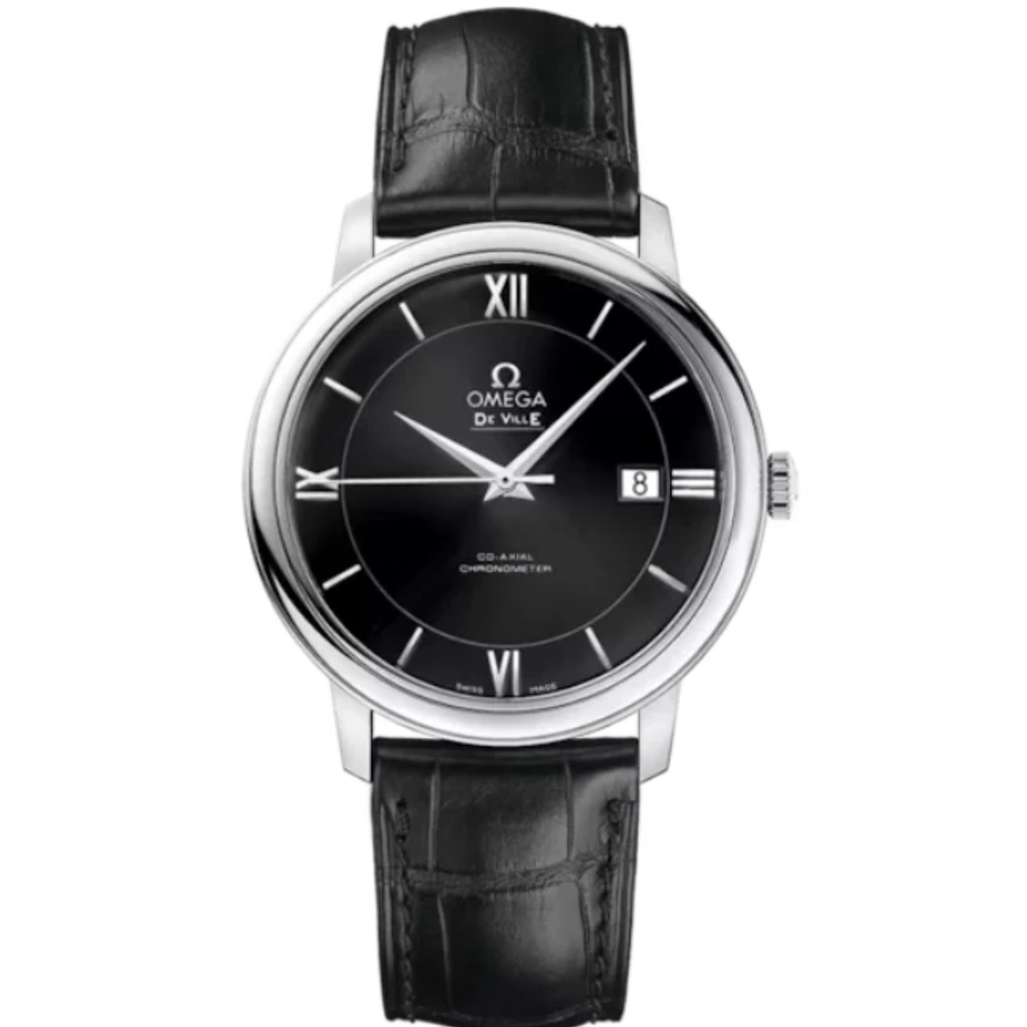 DE VILLE PRESTIGE 39 MM STAINLESS STEEL WITH BLACK DIAL - Omega