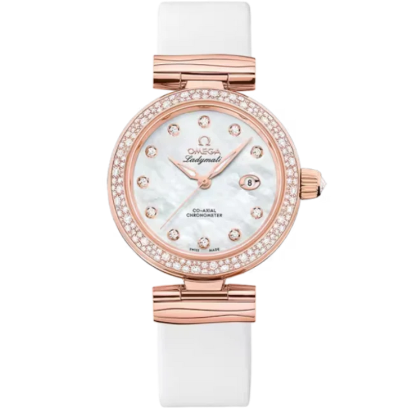 DE VILLE LADYMATIC 34 MM SEDNA™ GOLD WITH MOTHER OF PEARL DIAL - Omega