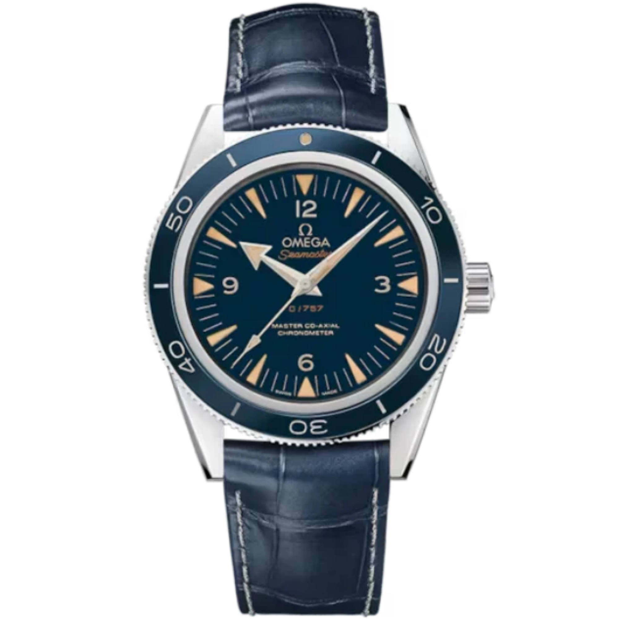SEAMASTER 300 41 MM PLATINUM WITH BLUE DIAL - Omega