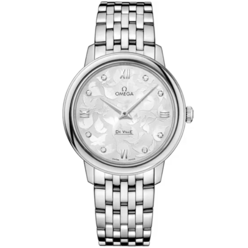 DE VILLE PRESTIGE BUTTERFLY 33 MM STAINLESS STEEL WITH SILVER DIAL - Omega