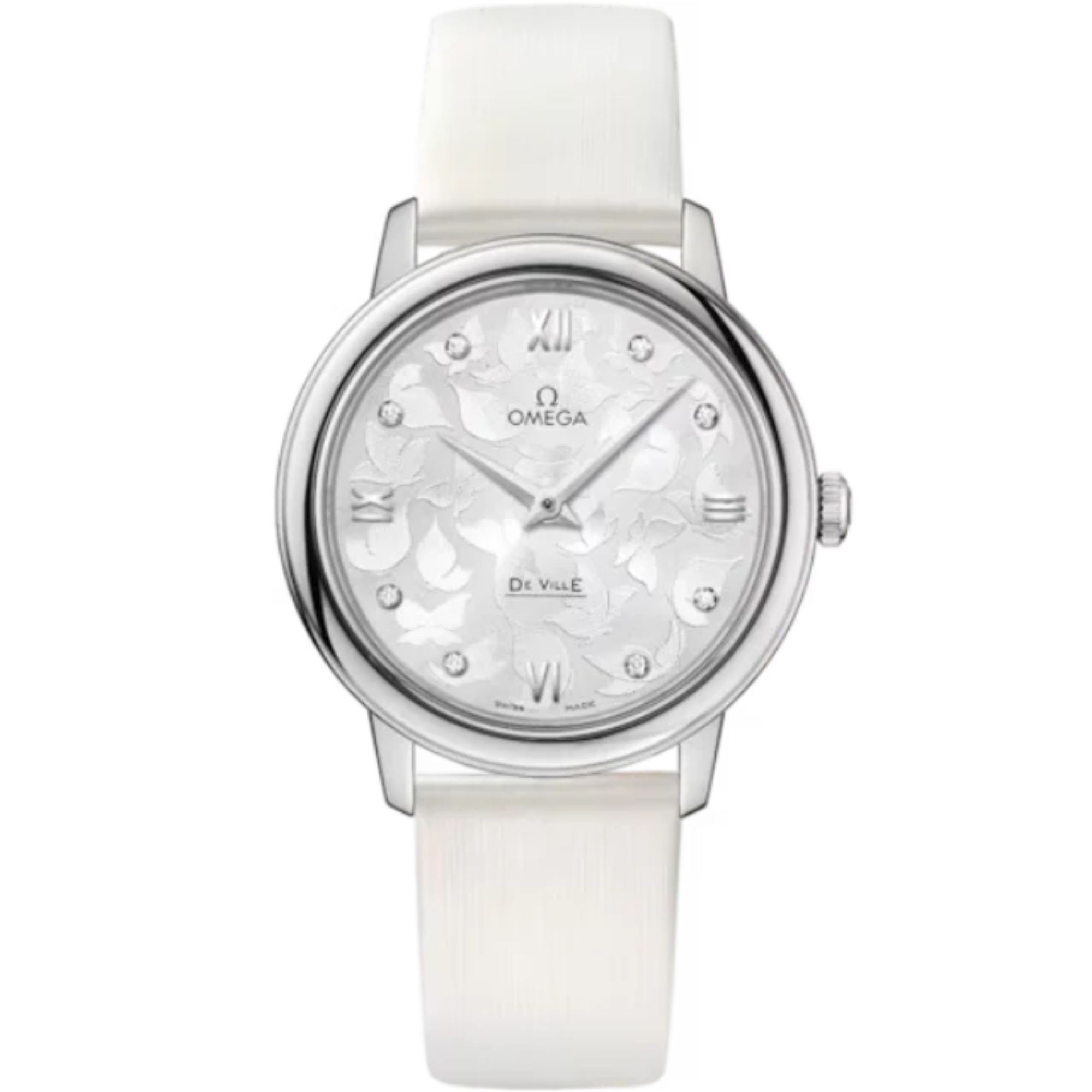 DE VILLE PRESTIGE BUTTERFLY 33 MM STAINLESS STEEL WITH SILVER DIAL - Omega
