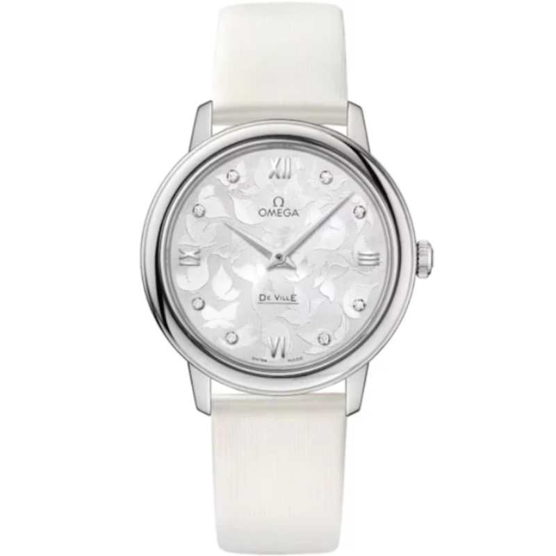 DE VILLE PRESTIGE BUTTERFLY 33 MM STAINLESS STEEL WITH SILVER DIAL - Omega