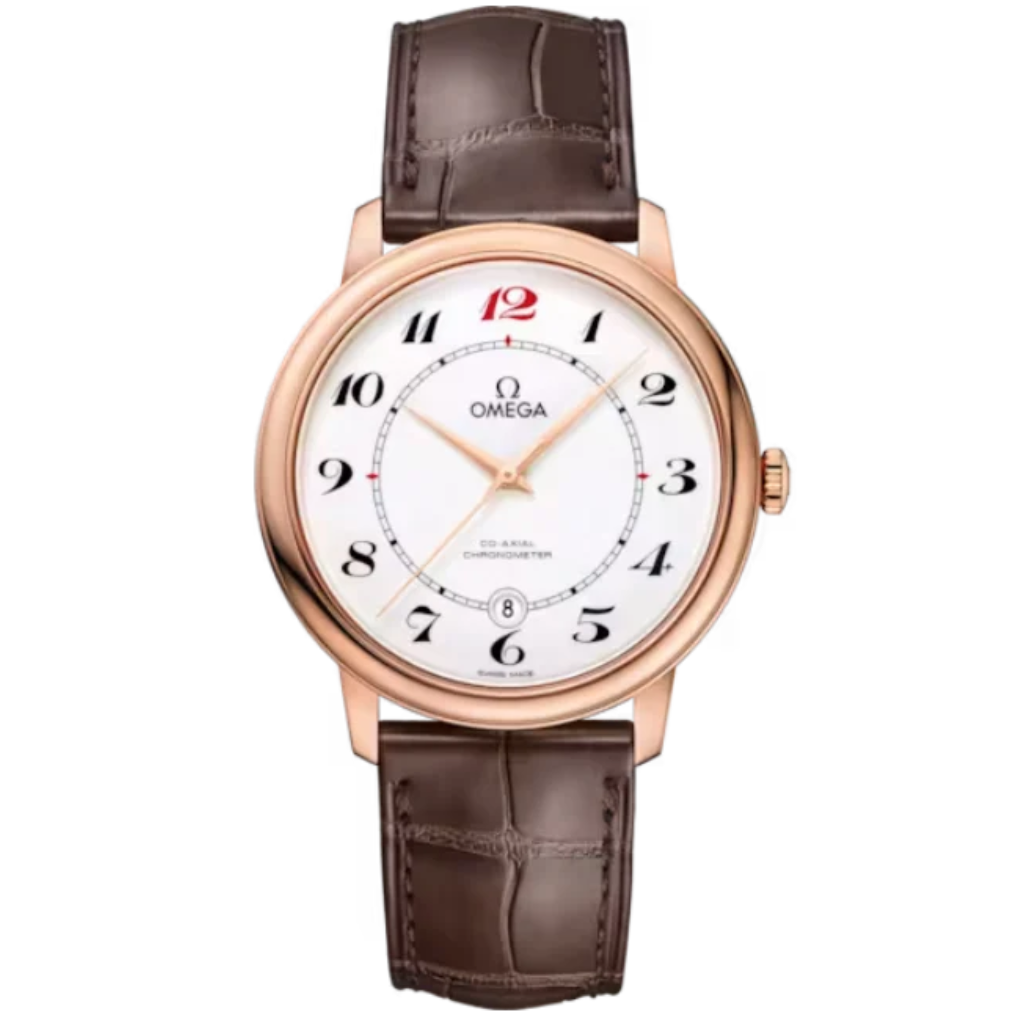 DE VILLE PRESTIGE 50TH ANNIVERSARY 39 MM RED GOLD WITH WHITE DIAL - Omega