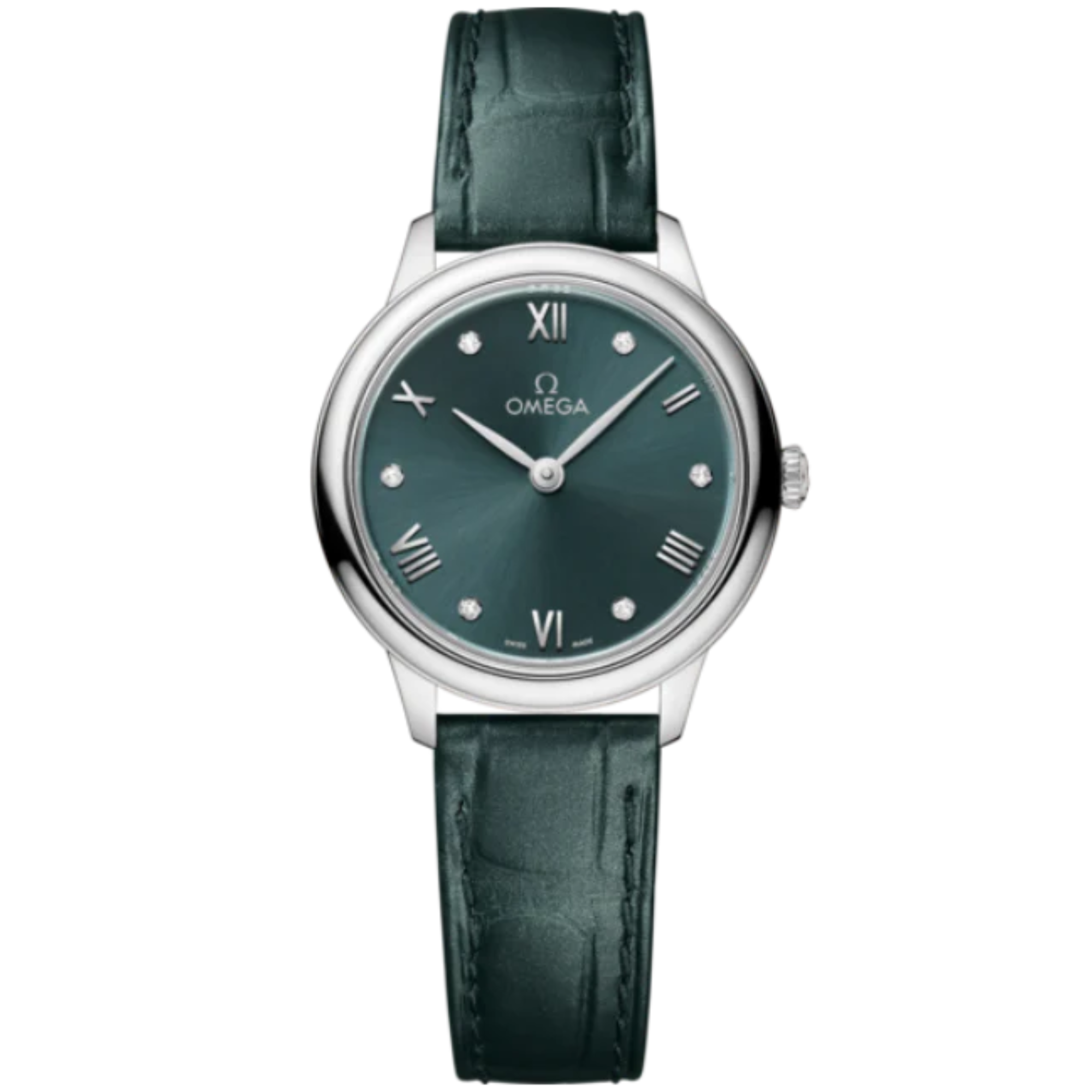 DE VILLE PRESTIGE 27 MM STAINLESS STEEL WITH GREEN DIAL - Omega