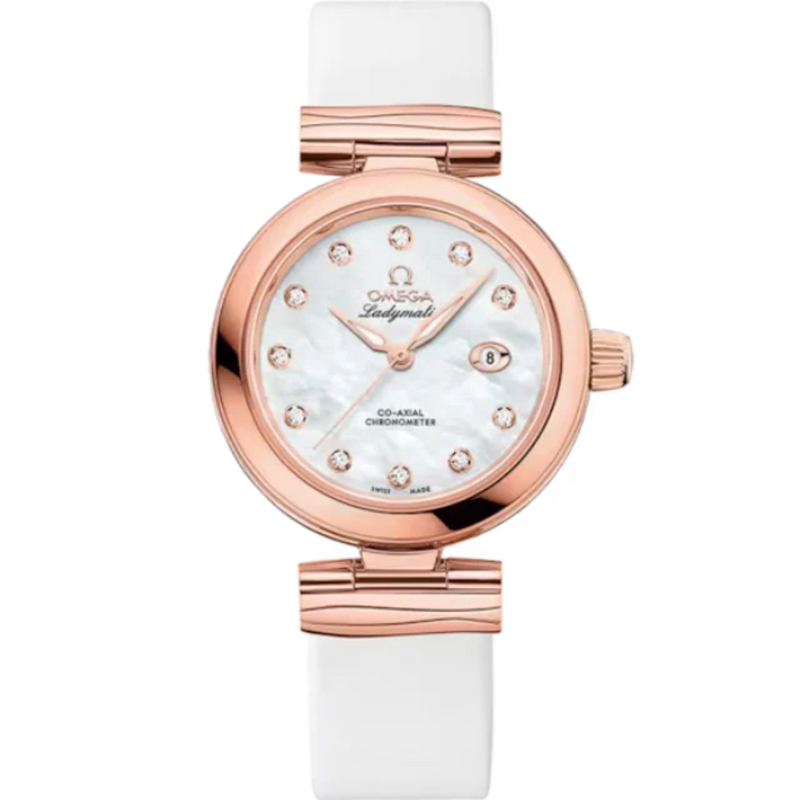 DE VILLE LADYMATIC 34 MM SEDNA™ GOLD WITH MOTHER OF PEARL DIAL - Omega