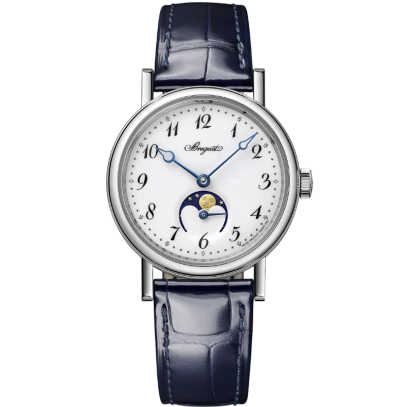 CLASSIQUE DAME 9087 30 MM WHITE GOLD WITH WHITE "GRAND FEU" ENAMEL DIAL - Breguet