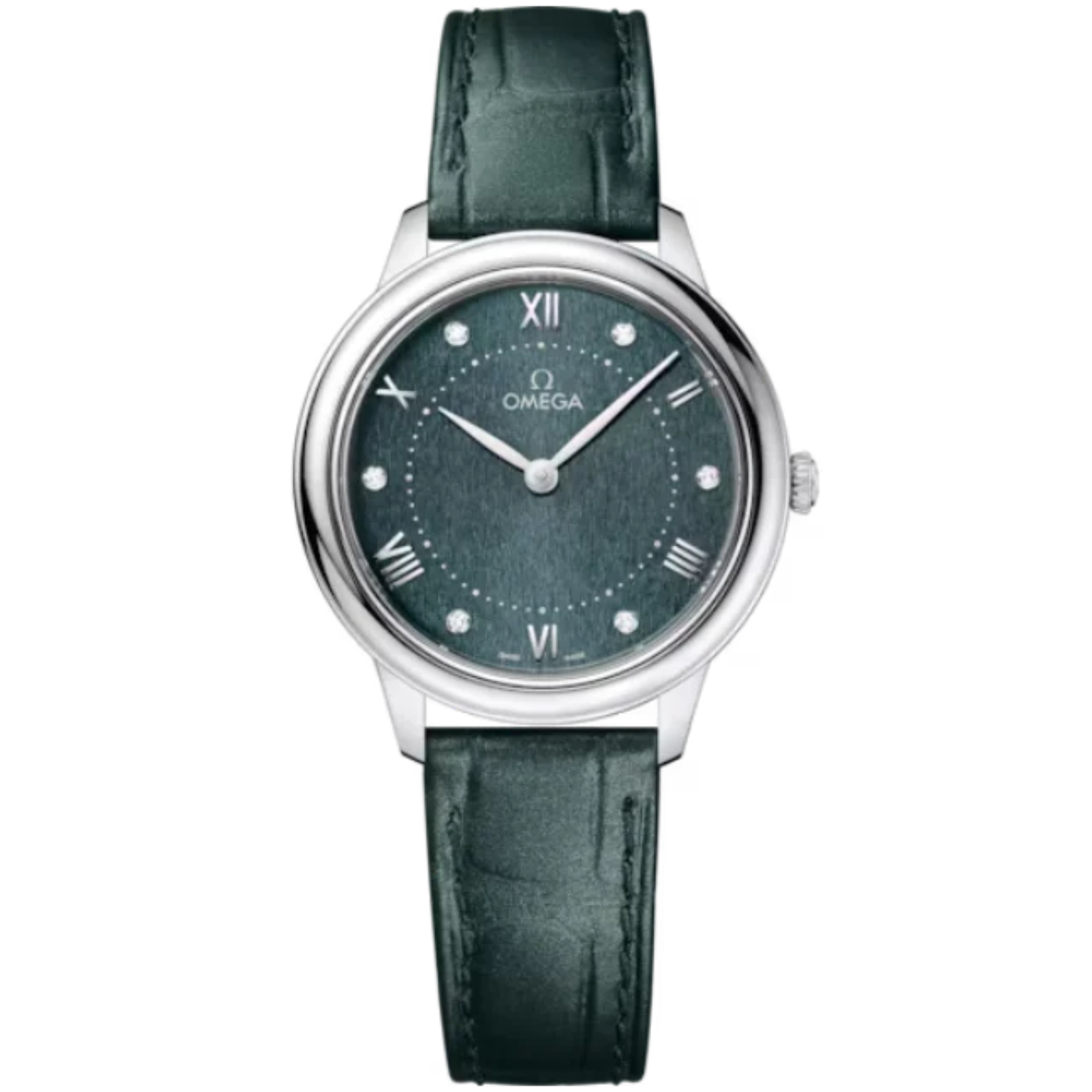 DE VILLE PRESTIGE 30 MM STAINLESS STEEL WITH GREEN DIAL - Omega