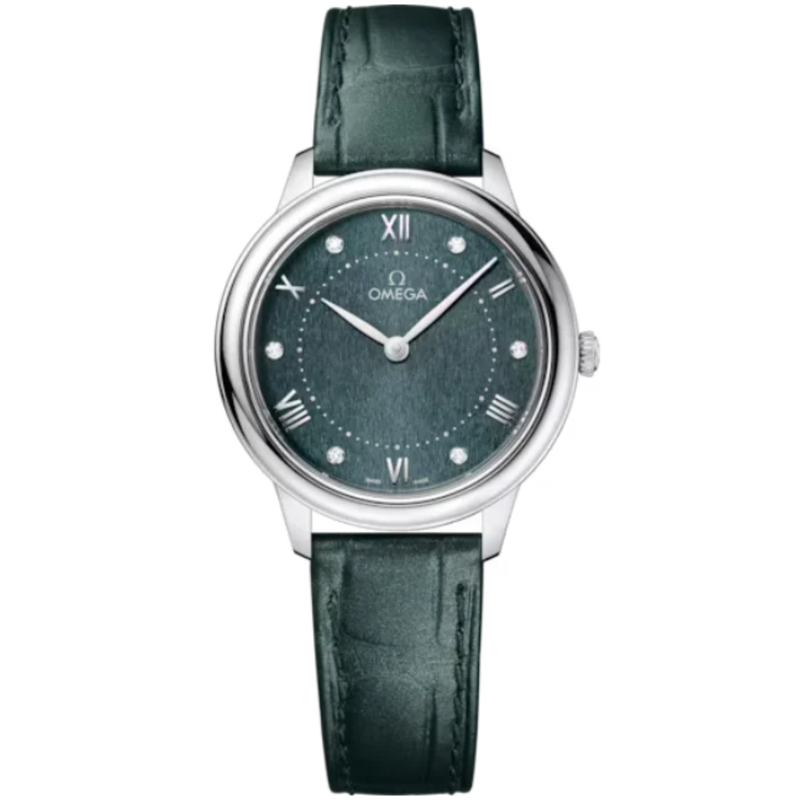 DE VILLE PRESTIGE 30 MM STAINLESS STEEL WITH GREEN DIAL - Omega