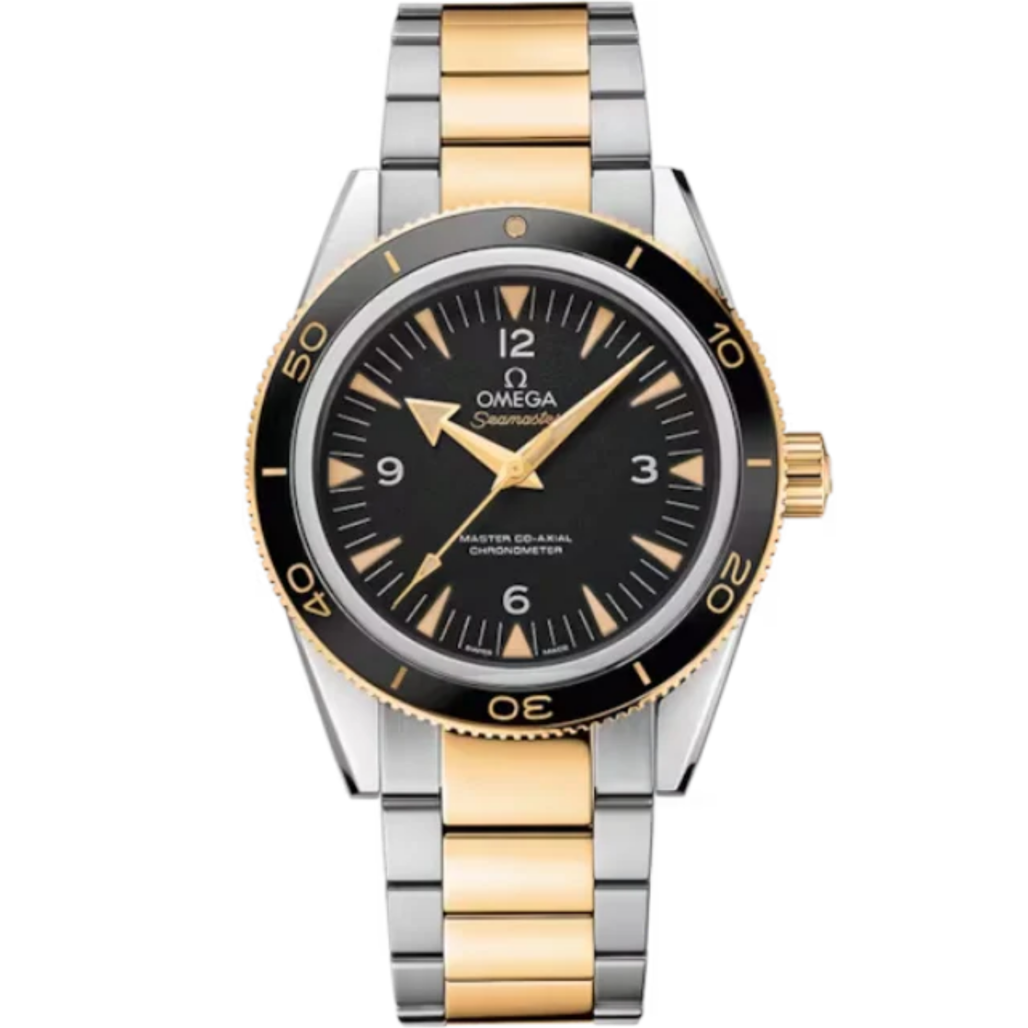 SEAMASTER 300 41 MM STAINLESS STEEL - YELLOW GOLD WITH BLACK DIAL - Omega