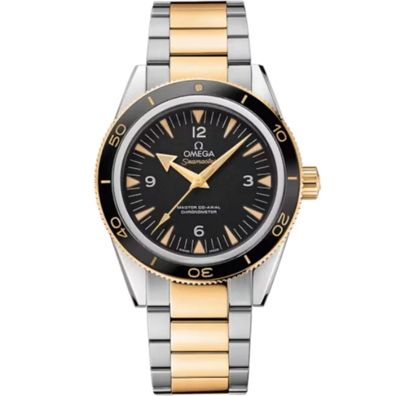 SEAMASTER 300 41 MM STAINLESS STEEL - YELLOW GOLD WITH BLACK DIAL - Omega