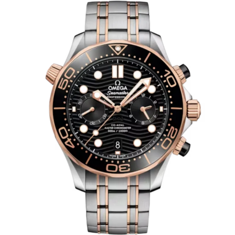 SEAMASTER DIVER 300M 44 MM STAINLESS STEEL - SEDNA™ GOLD WITH BLACK DIAL - Omega