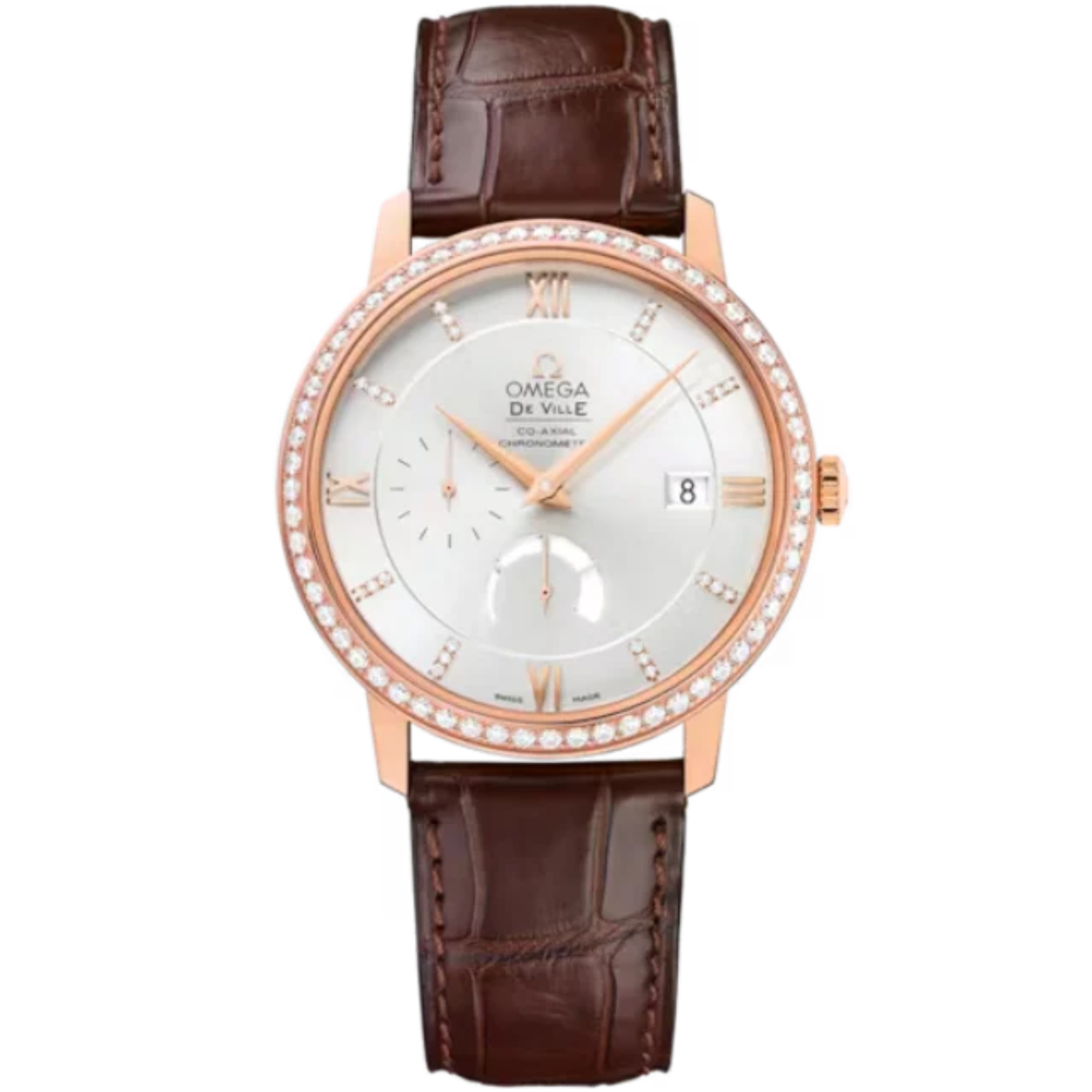 DE VILLE PRESTIGE 39 MM RED GOLD WITH SILVER DIAL - Omega