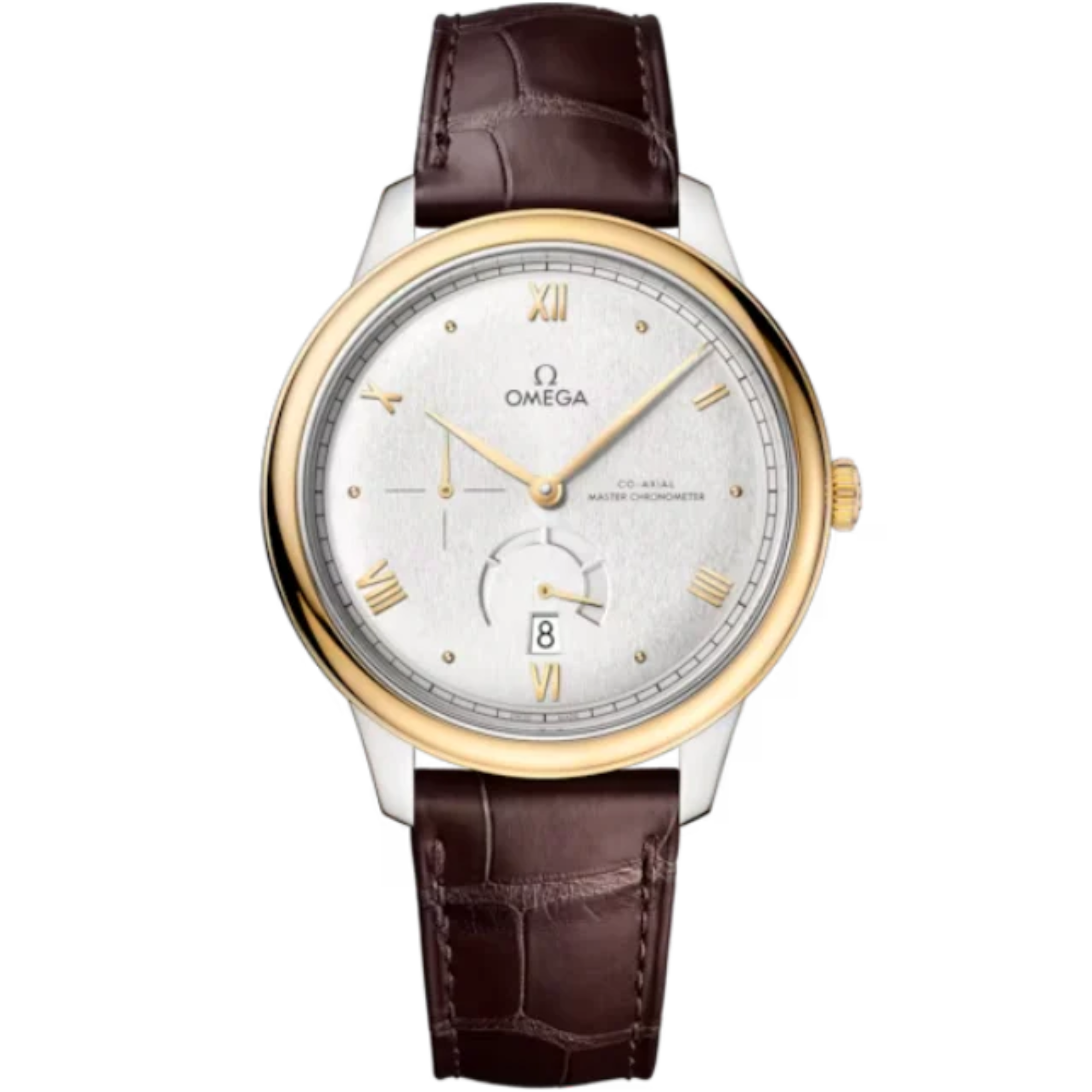 DE VILLE PRESTIGE 41 MM STAINLESS STEEL - YELLOW GOLD WITH SILVER DIAL - Omega