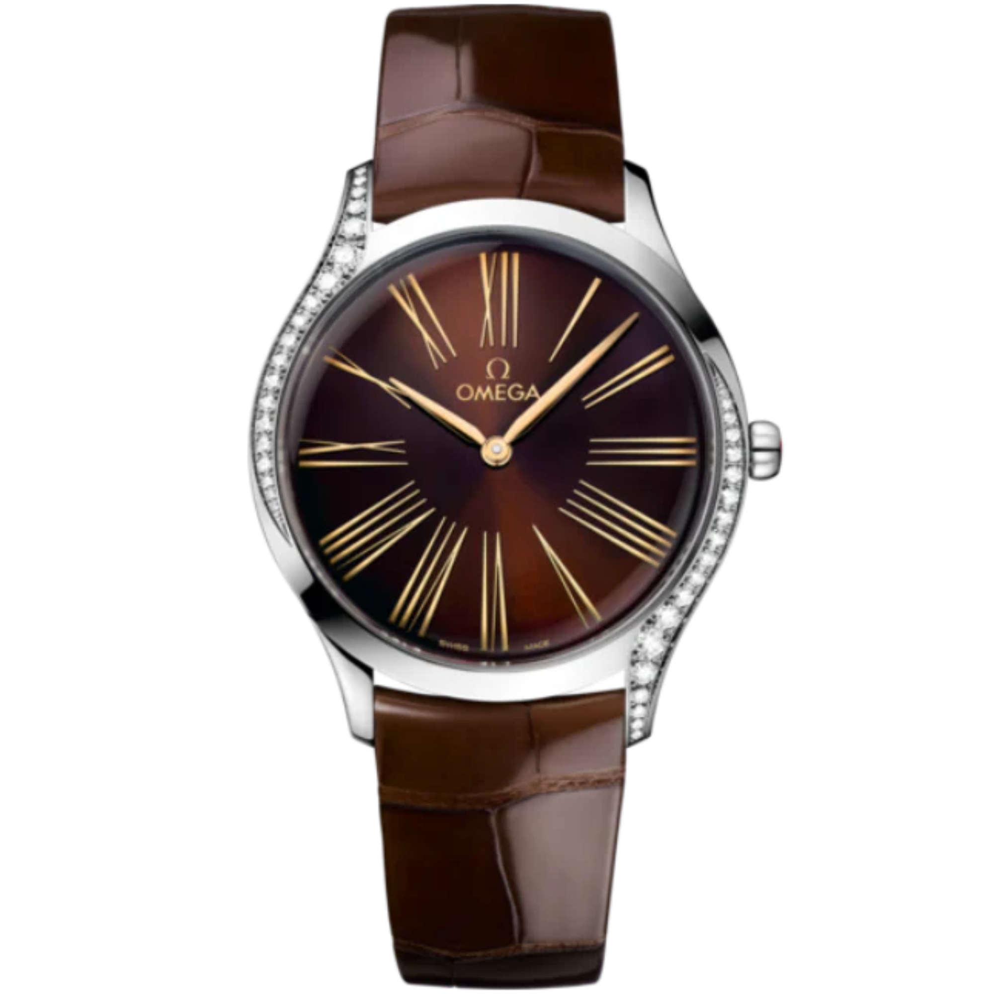 DE VILLE TRÉSOR 36 MM STAINLESS STEEL WITH BROWN DIAL - Omega