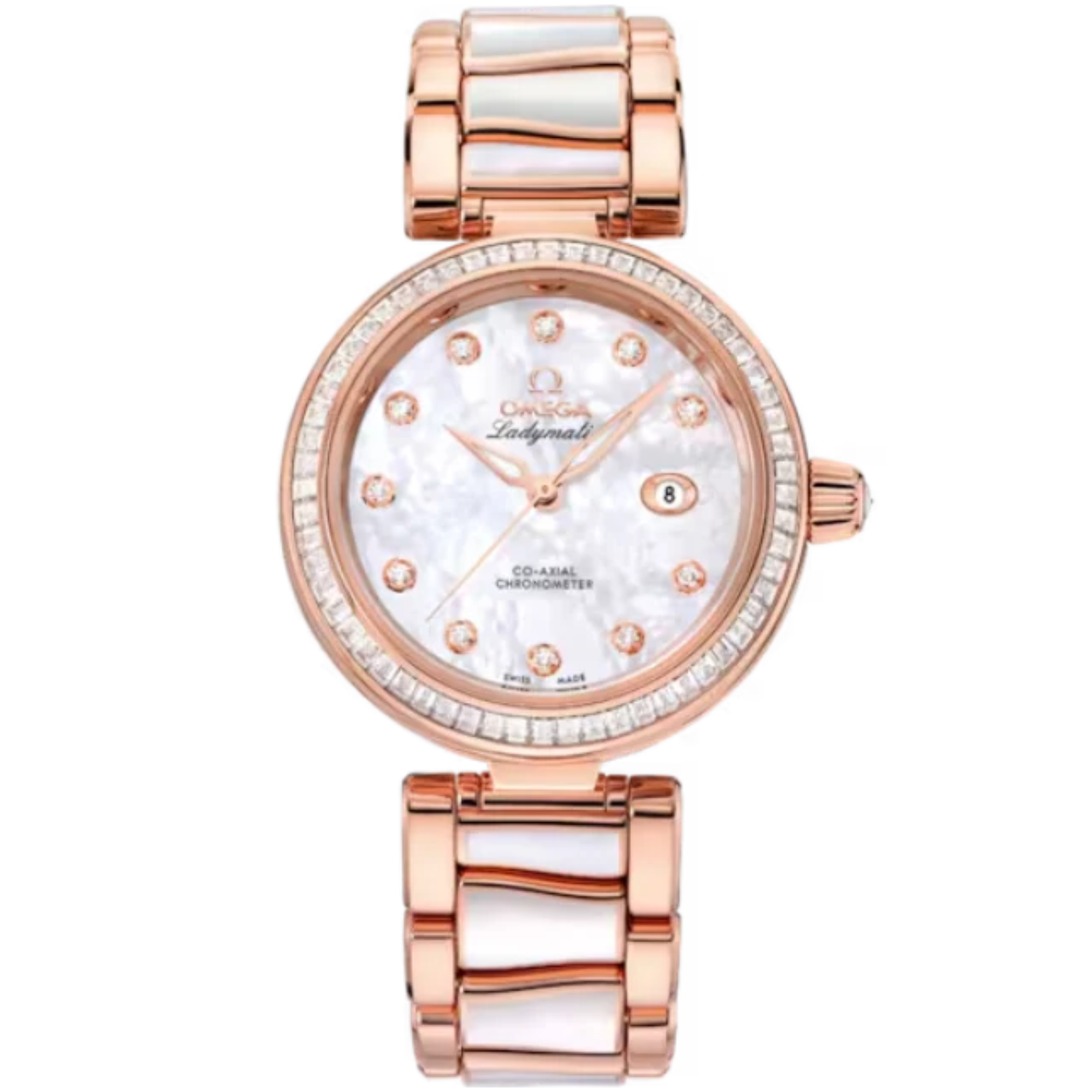 DE VILLE LADYMATIC 34 MM SEDNA™ GOLD WITH MOTHER OF PEARL DIAL - Omega