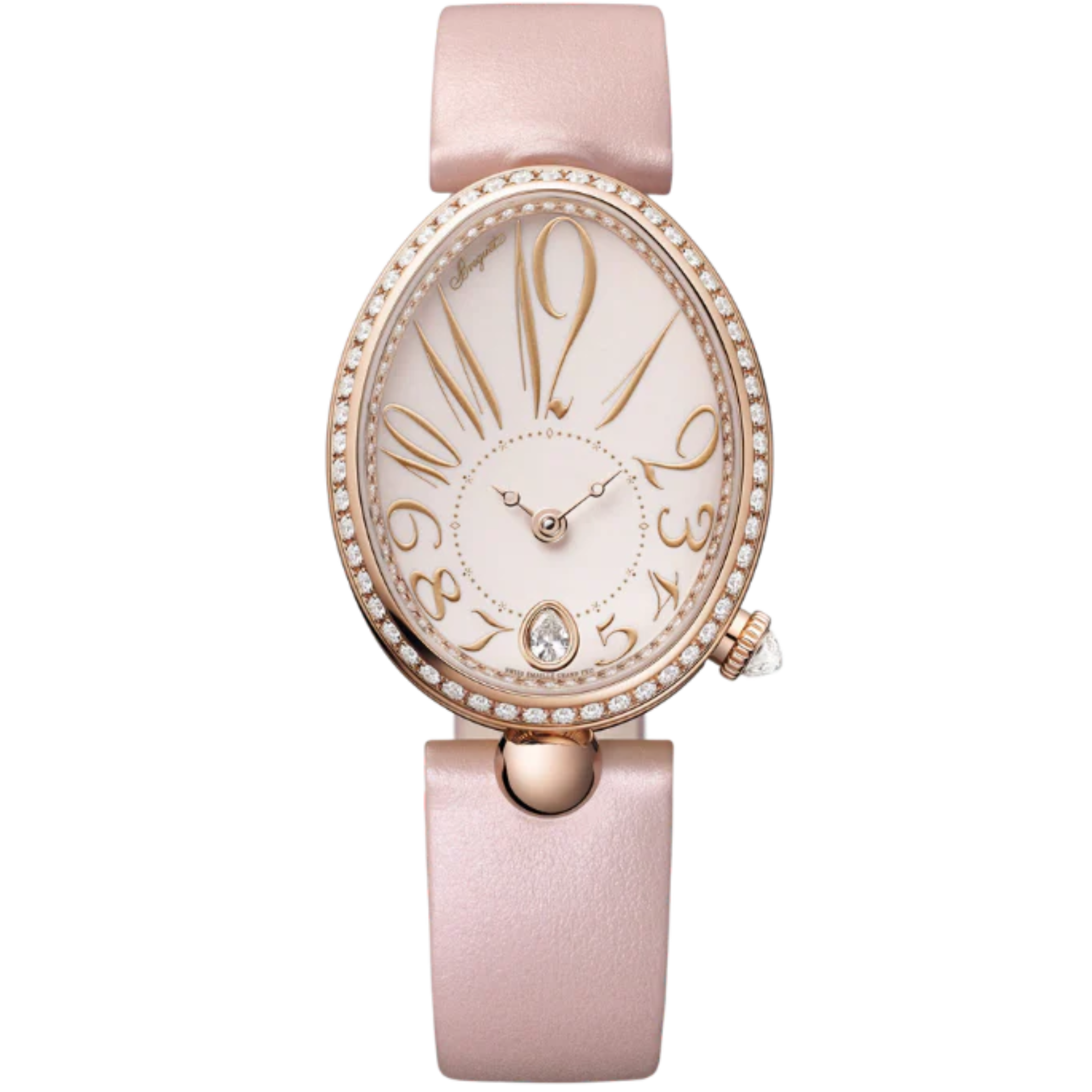 REINE DE NAPLES 8918 36 MM ROSE GOLD WITH LIGHT PINK "GRAND FEU" ENAMEL DIAL - Breguet