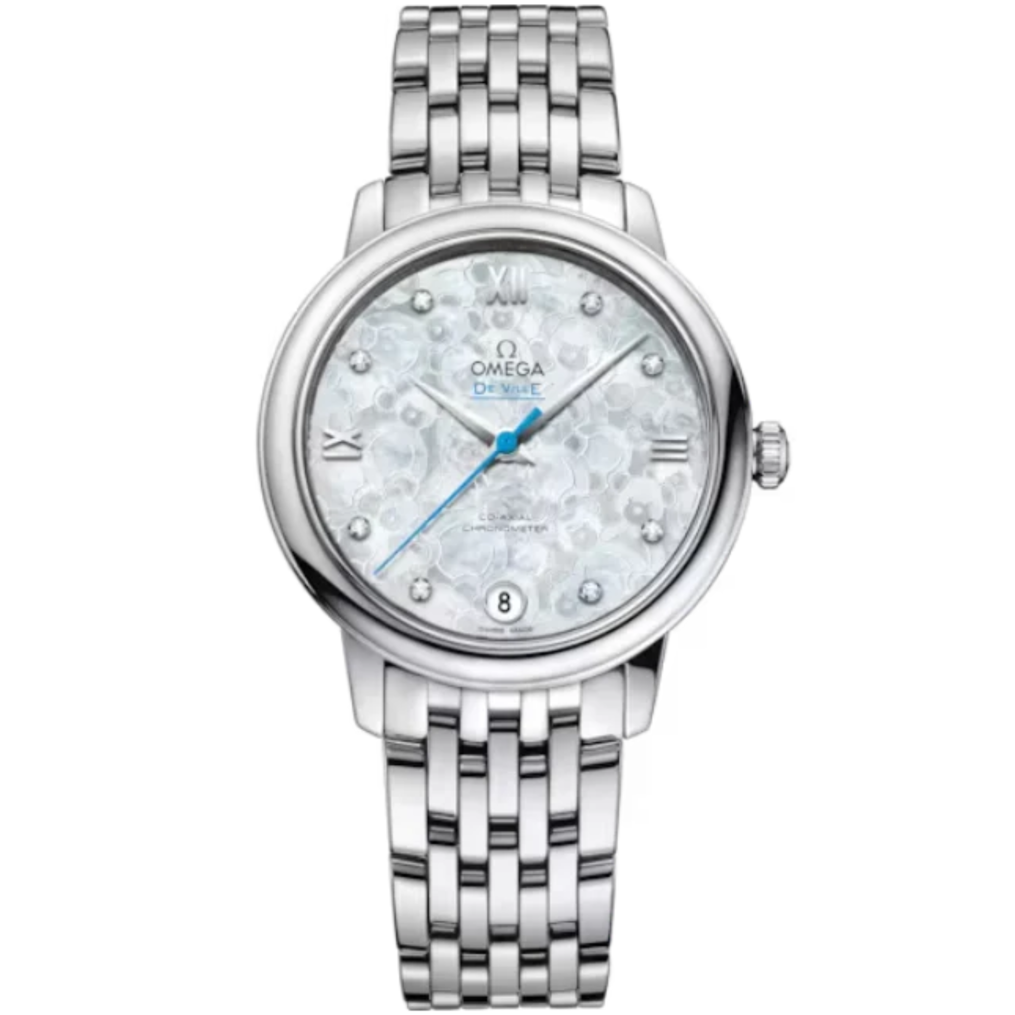 DE VILLE PRESTIGE ORBIS EDITION 33 MM STAINLESS STEEL WITH MOTHER OF PEARL DIAL - Omega