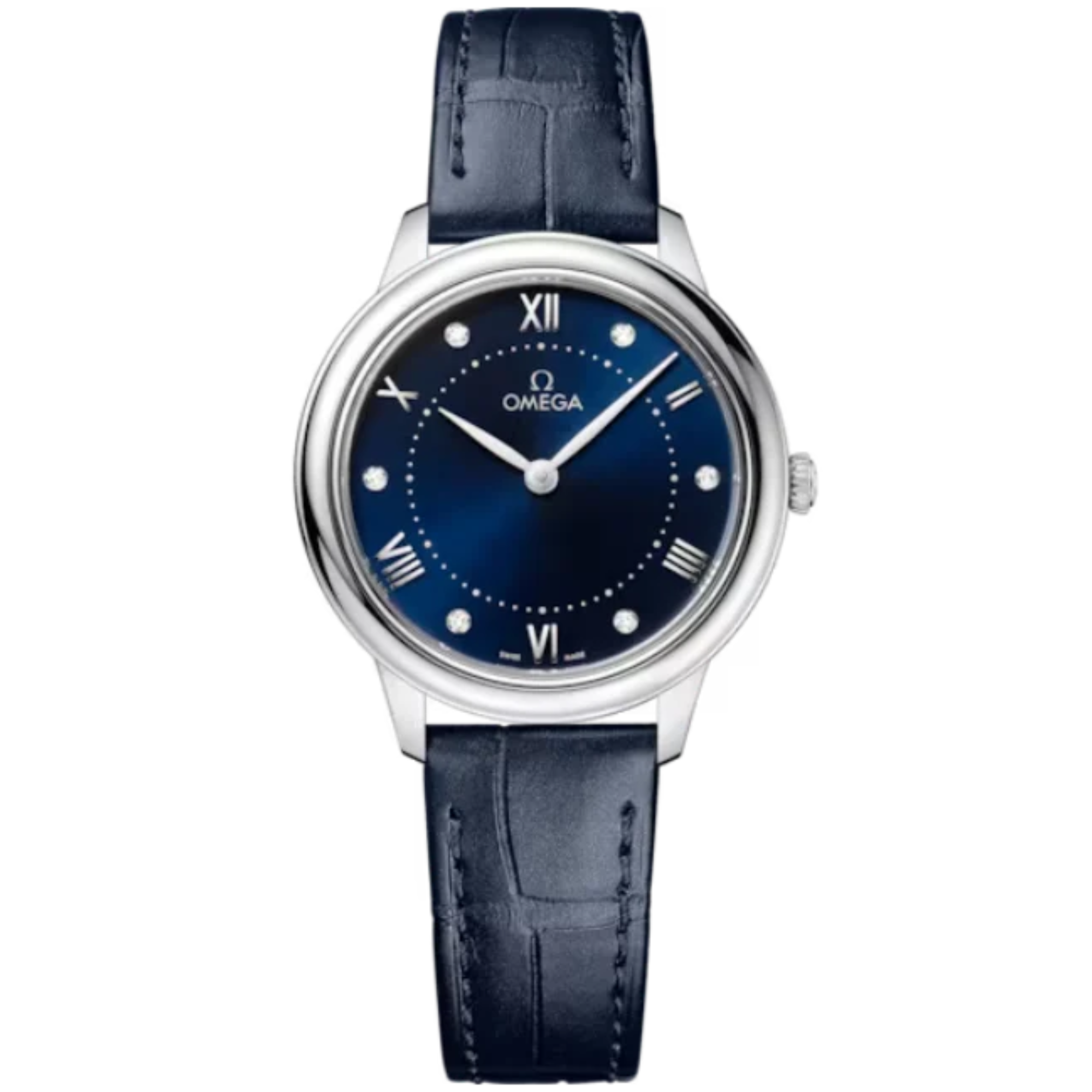 DE VILLE PRESTIGE 30 MM STAINLESS STEEL WITH BLUE DIAL - Omega